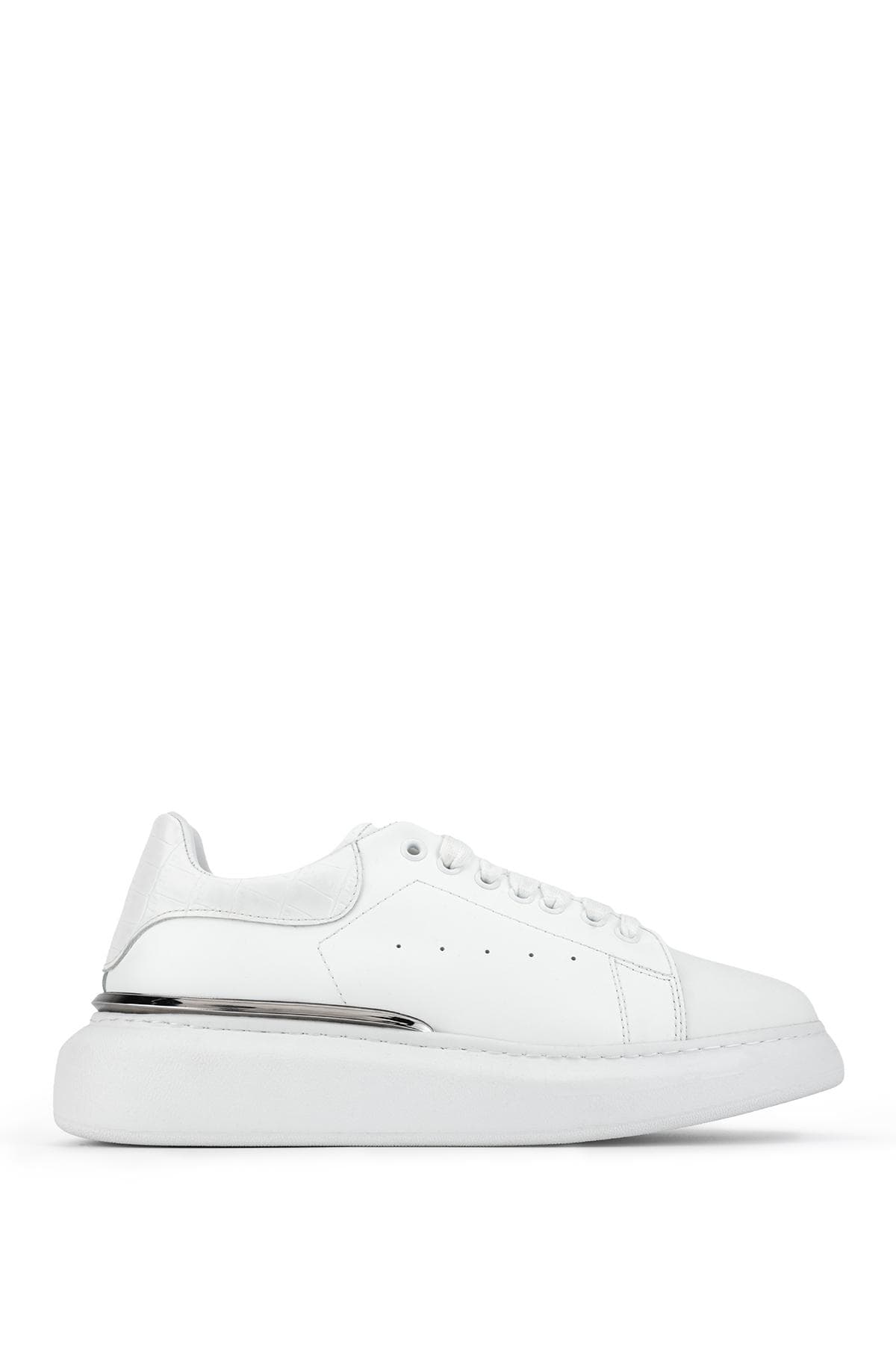 Tamer Tanca Erkek Hakiki Deri Beyaz Sneakers & Spor Ayakkabı