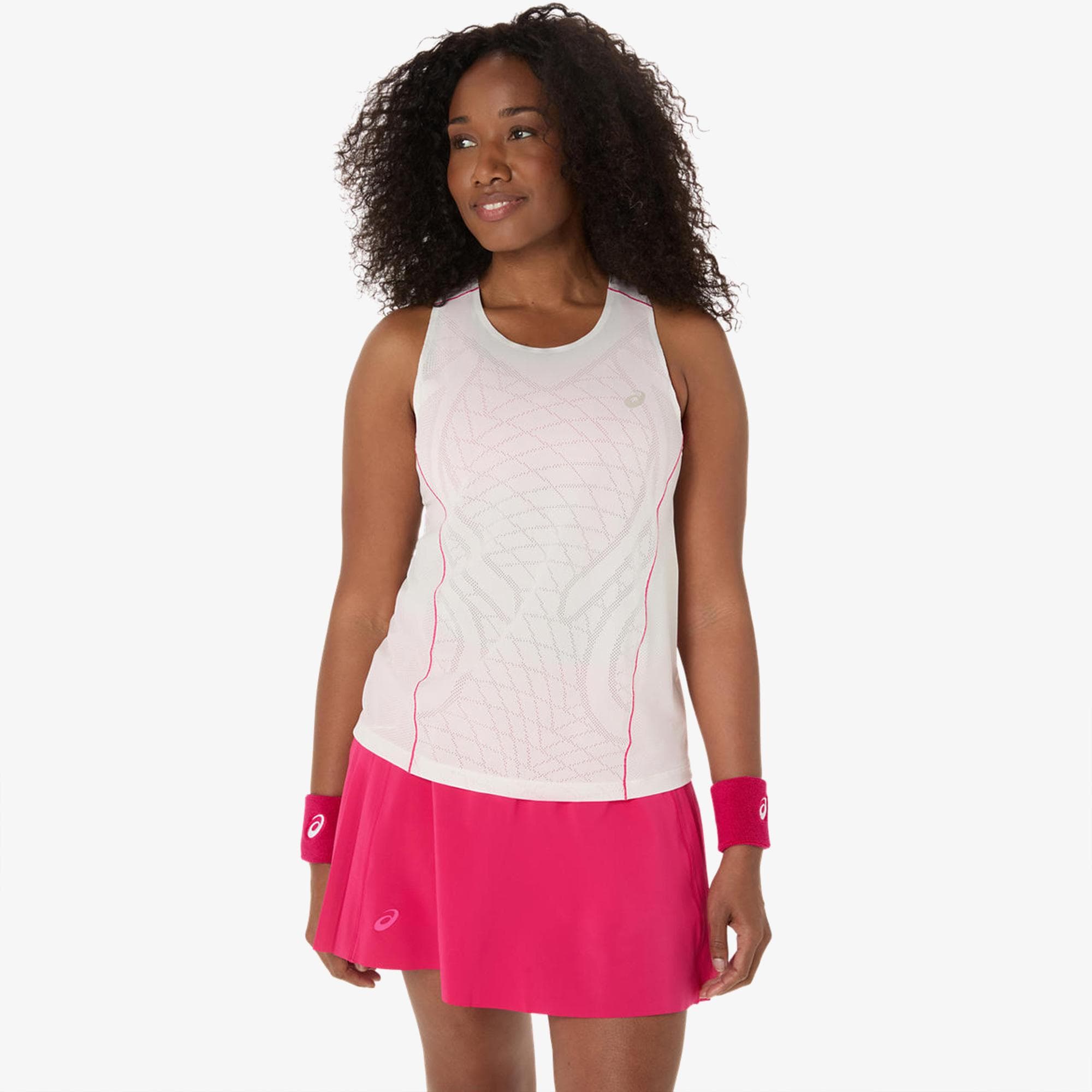 Asics Match Actibreeze Tank Kadın Krem Tenis T-Shirt