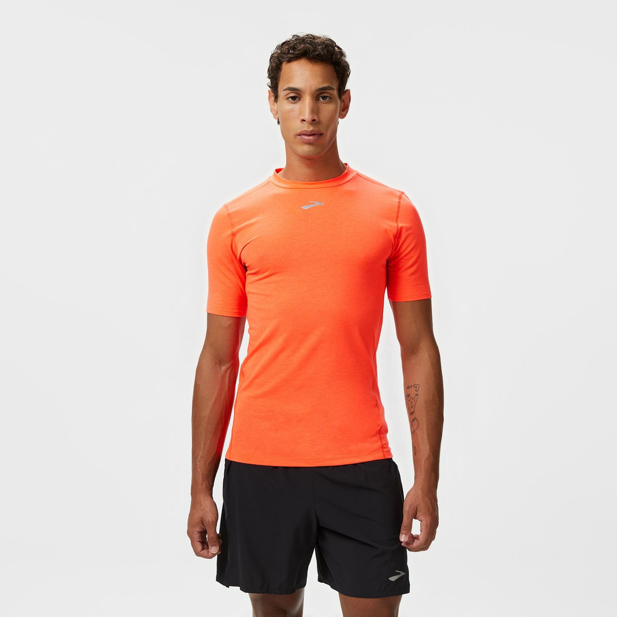Brooks High Point Sleeve Erkek Turuncu Koşu T-Shirt