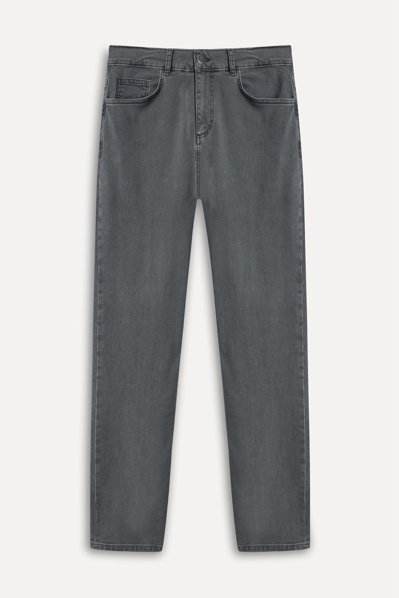Erkek Antrasit Straight Fit Jean Pantolon
