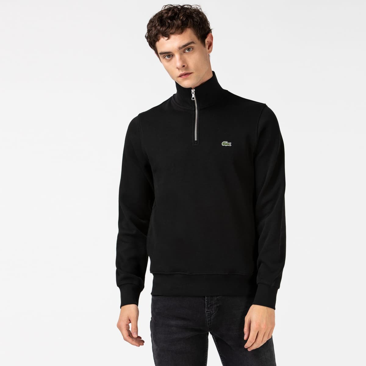 Lacoste Regular Fit Erkek Siyah Sweatshirt