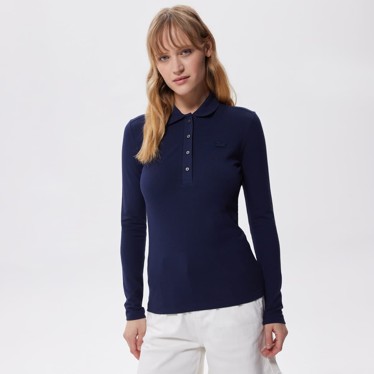 Lacoste L.12.D Regular Fit Kadın Lacivert Polo