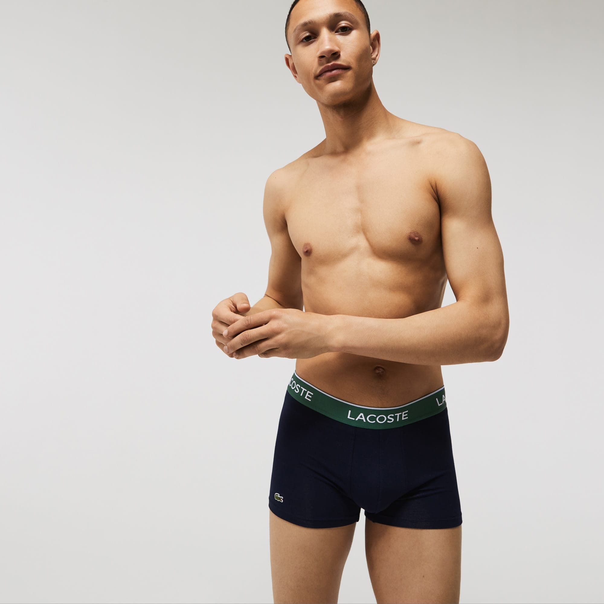 Lacoste Active Erkek 3'lü Lacivert Boxer
