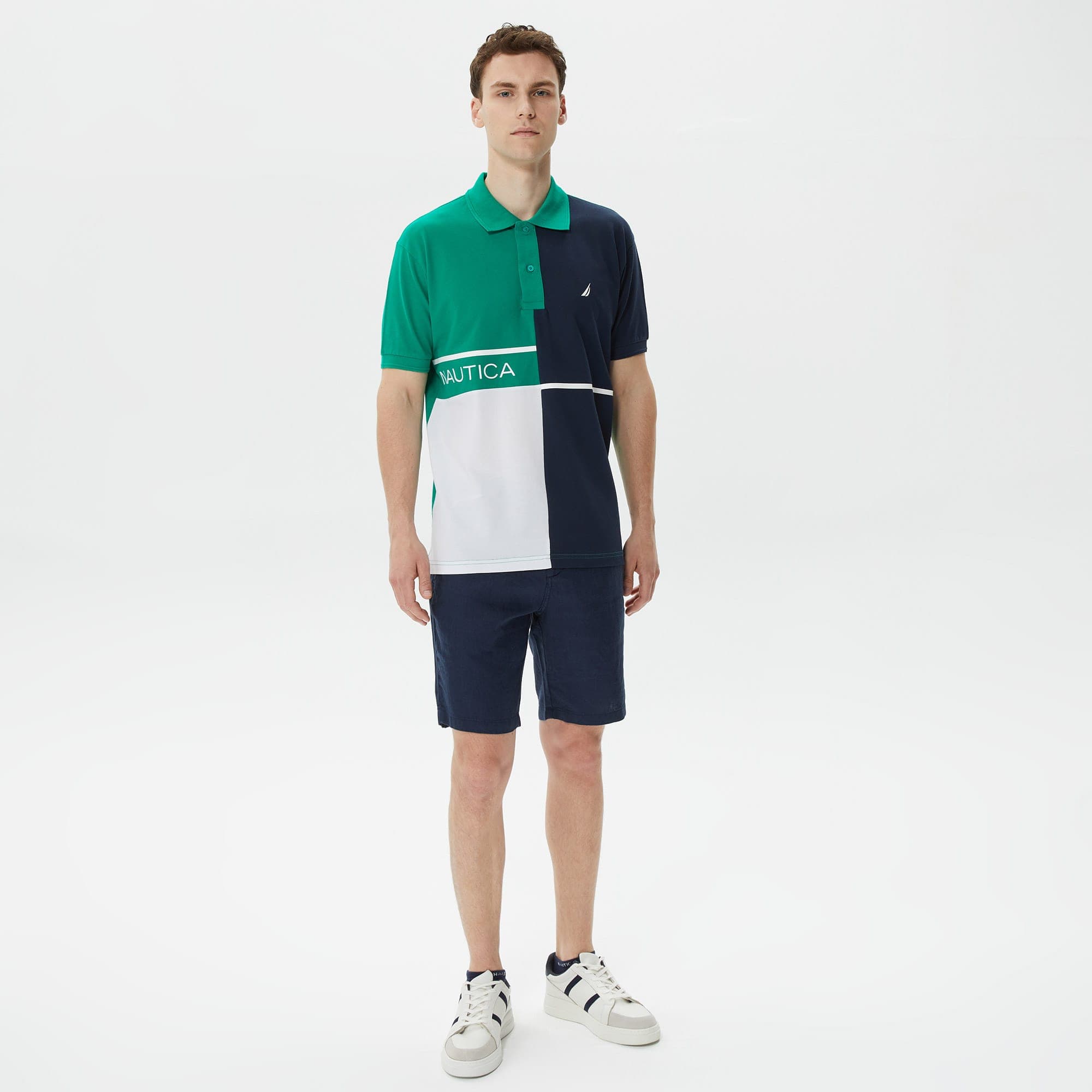 Nautica Erkek Lacivert Keten Bermuda
