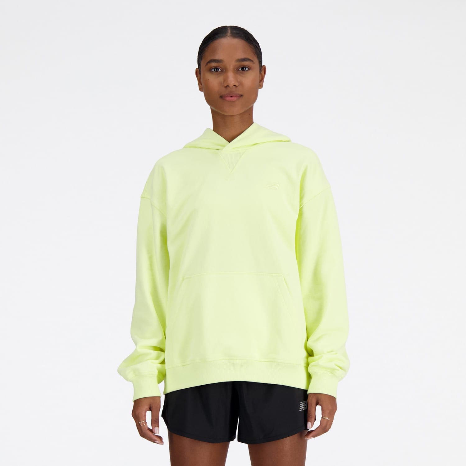 New Balance Athletics French Terry Kadın Sarı Hoodie