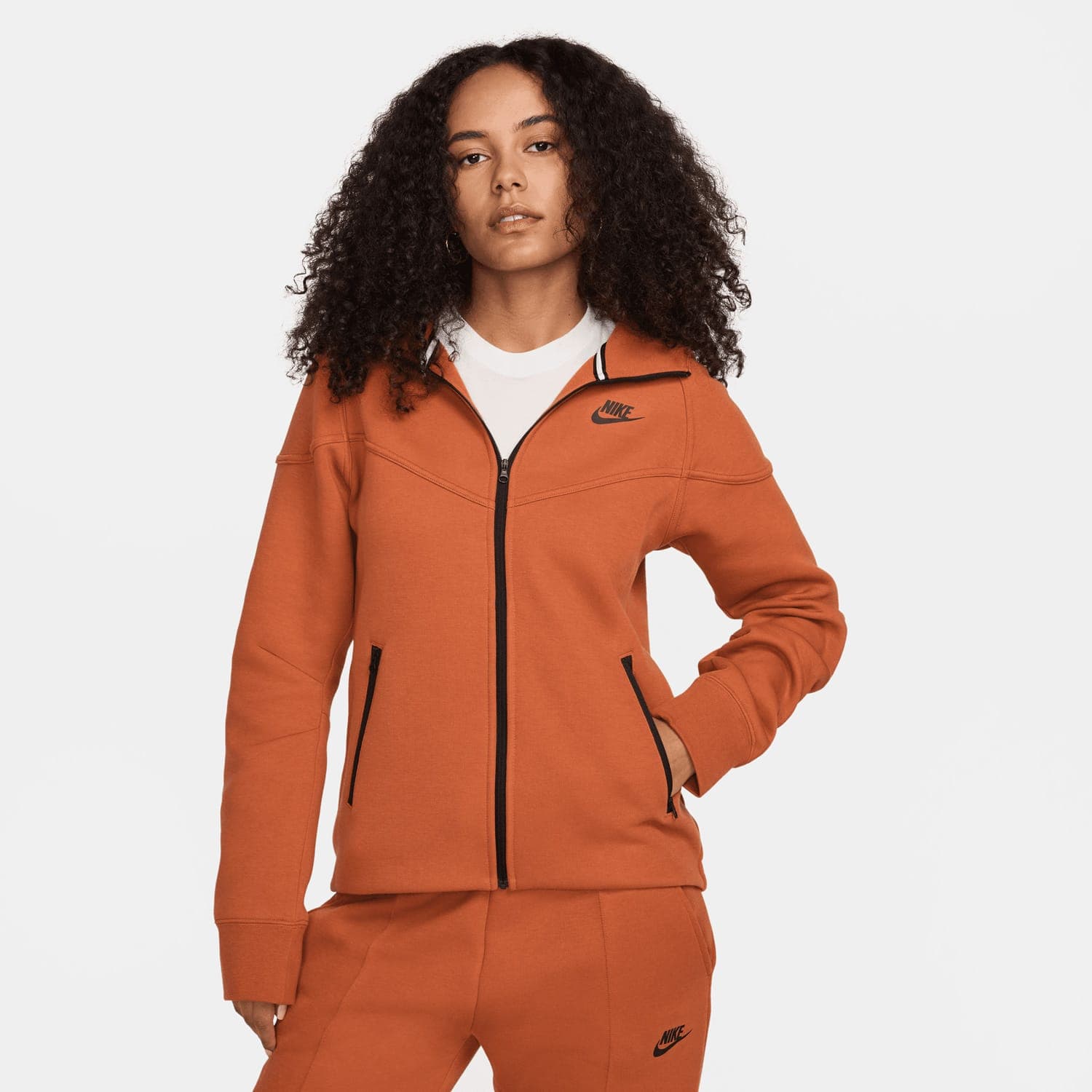 Nike Sportswear Tech Fleece Windrunner Kadın Turuncu Eşofman Üstü