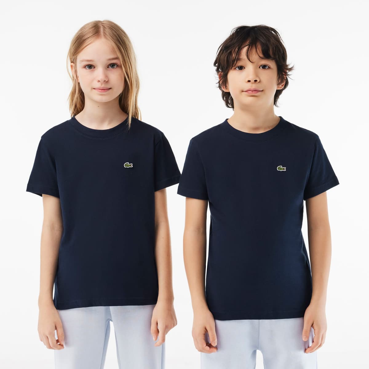 Lacoste Bisiklet Yaka Çocuk Lacivert T-Shirt