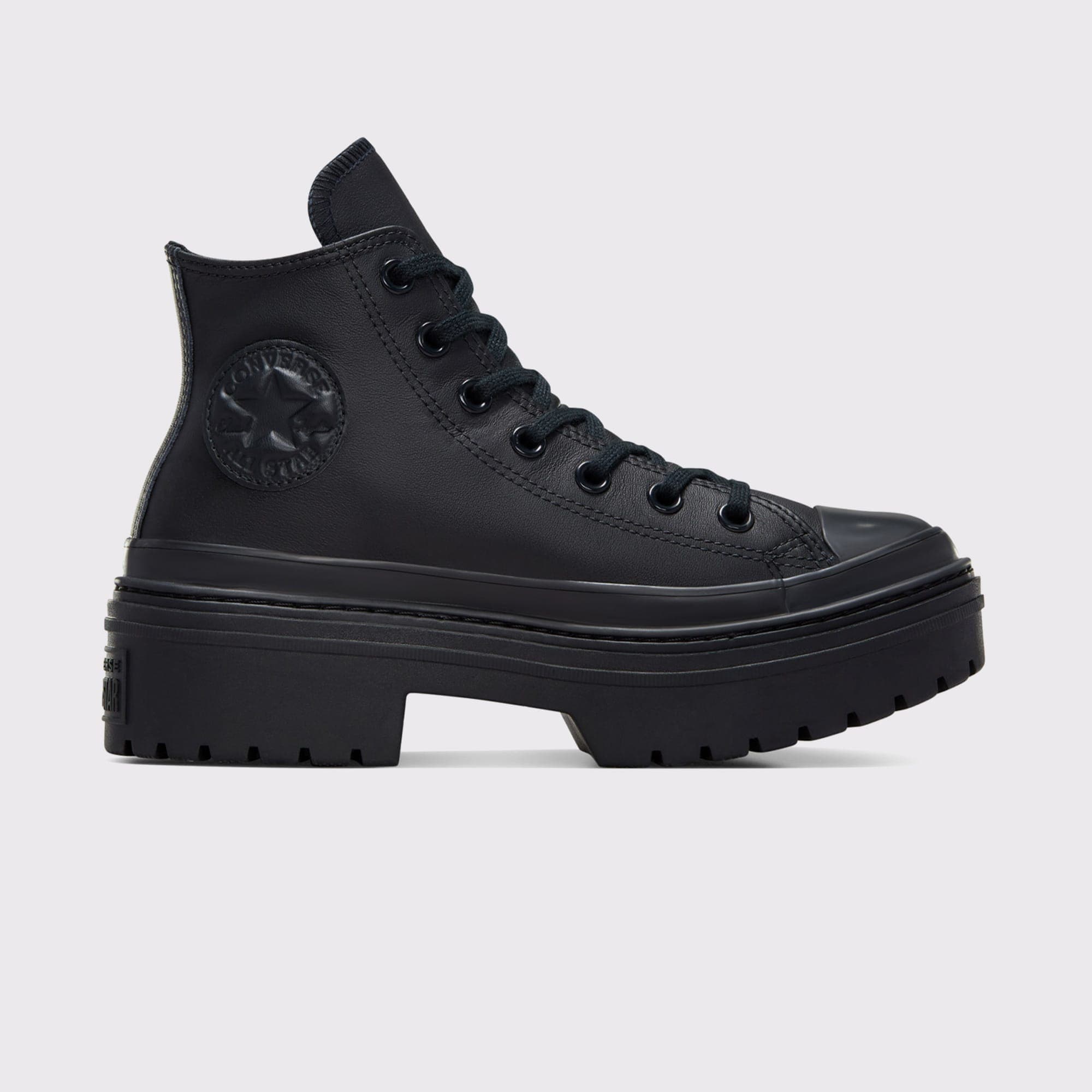 Converse Chuck Taylor All Star Lugged Heel Kadın Siyah Deri Platform Sneaker