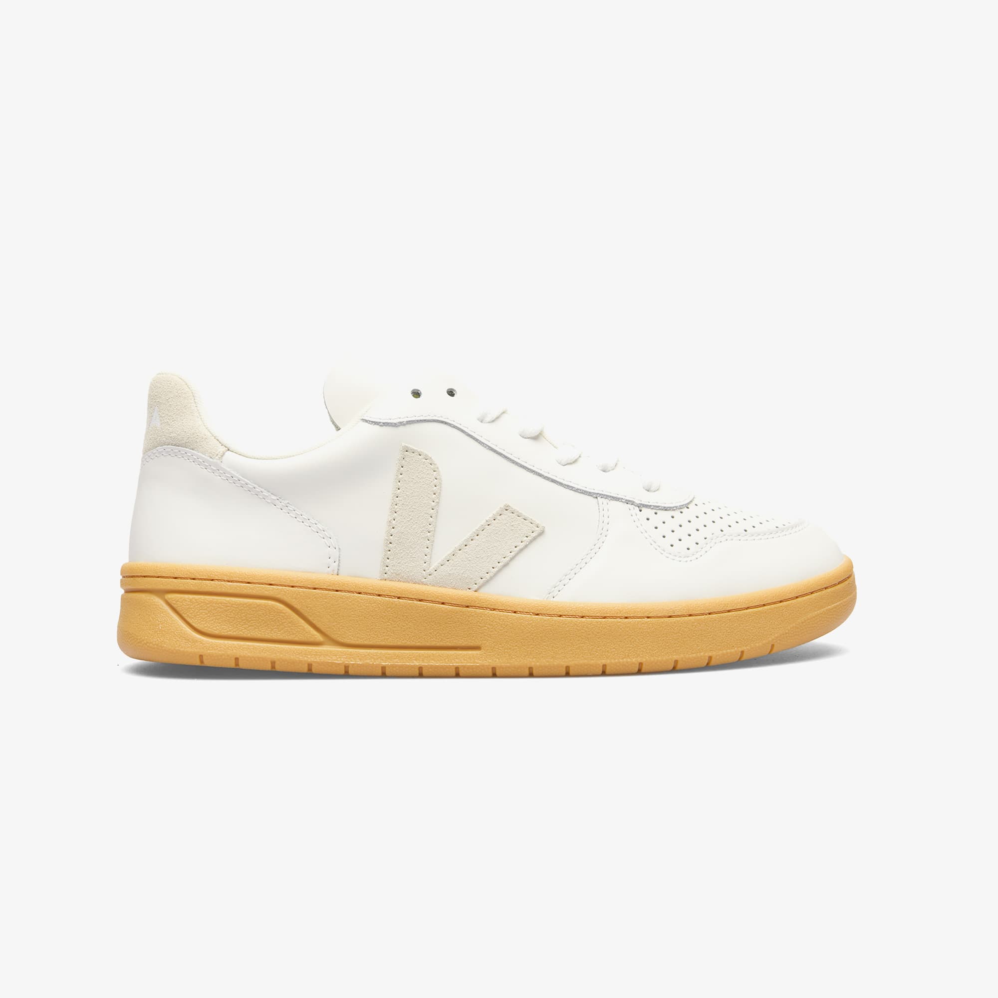 Veja V-10 Leather Erkek Beyaz Sneaker