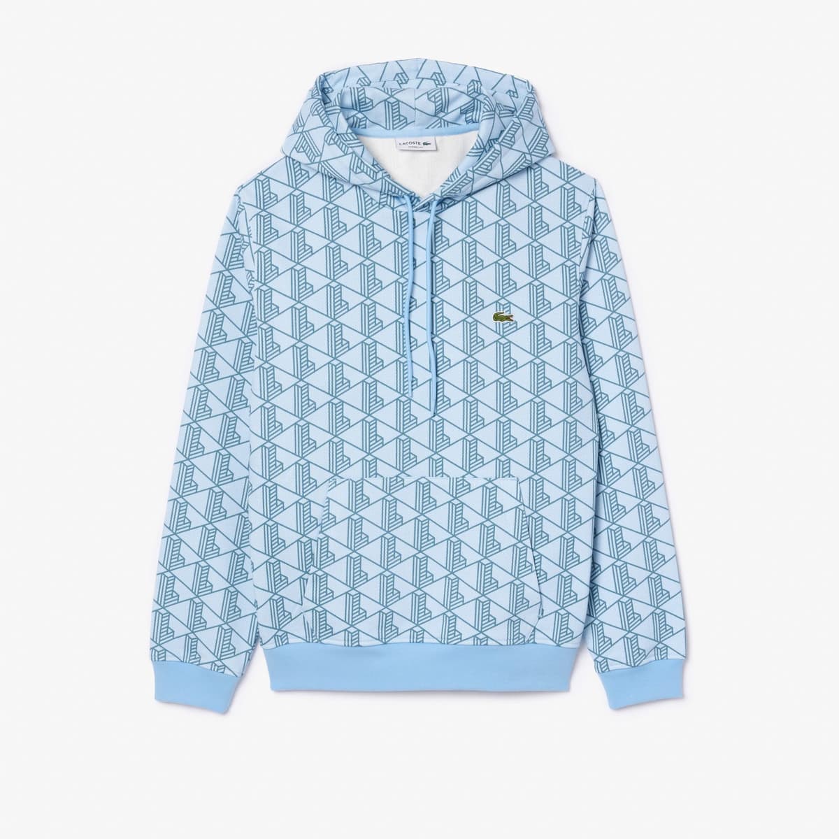Lacoste Relaxed Fit Monogram Erkek Mavi Sweatshirt