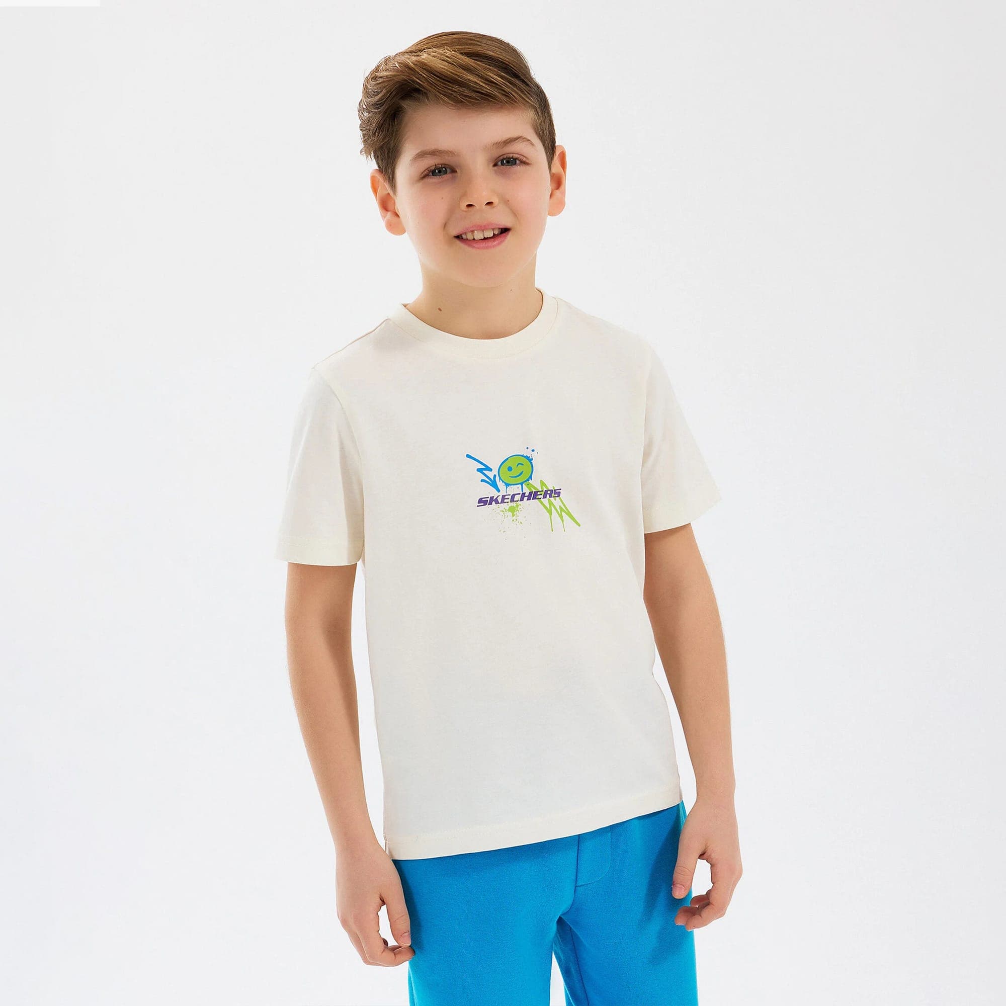 Skechers Graphic Çocuk Beyaz T-Shirt