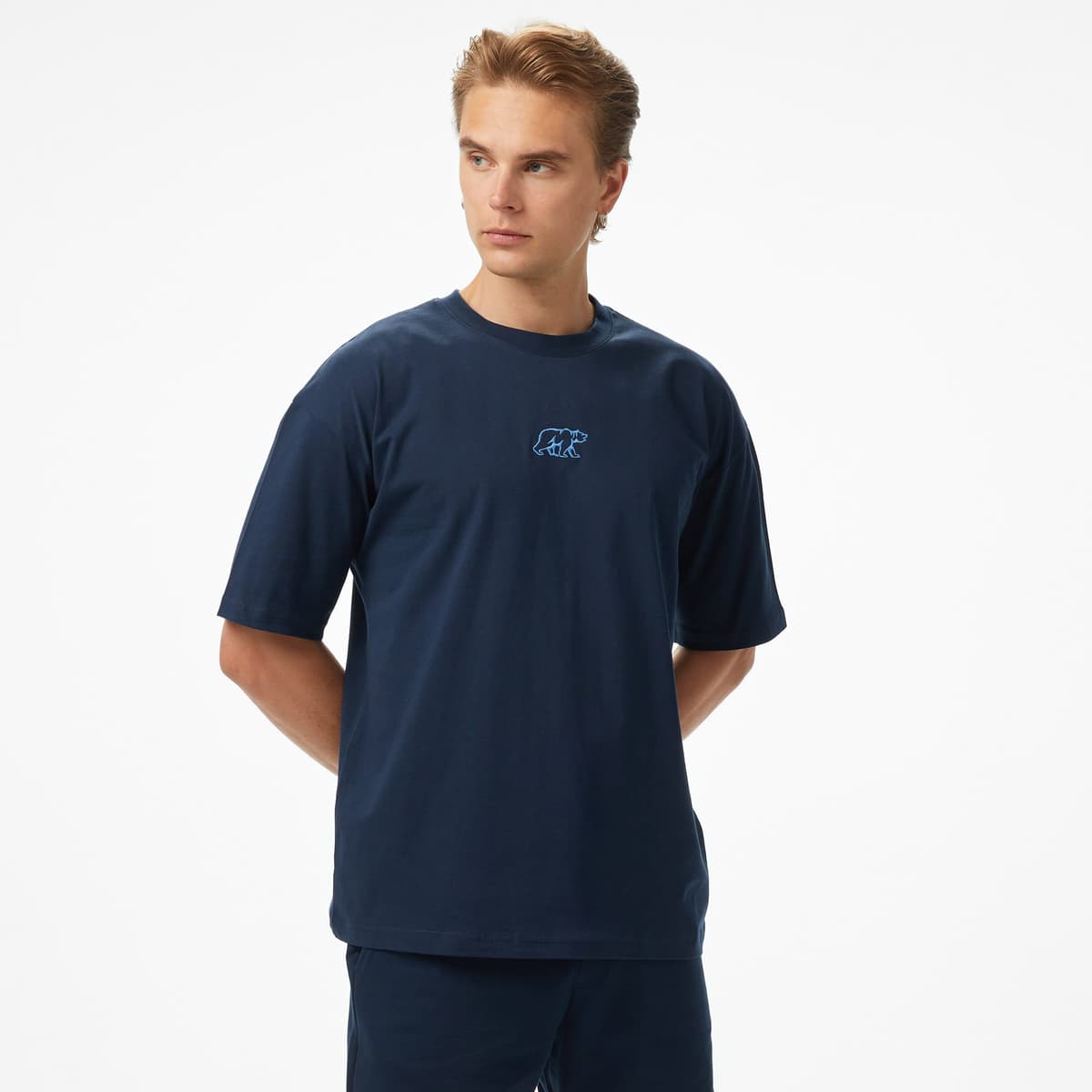Ucla Sinclair Erkek Lacivert Bisiklet Yaka T-Shirt