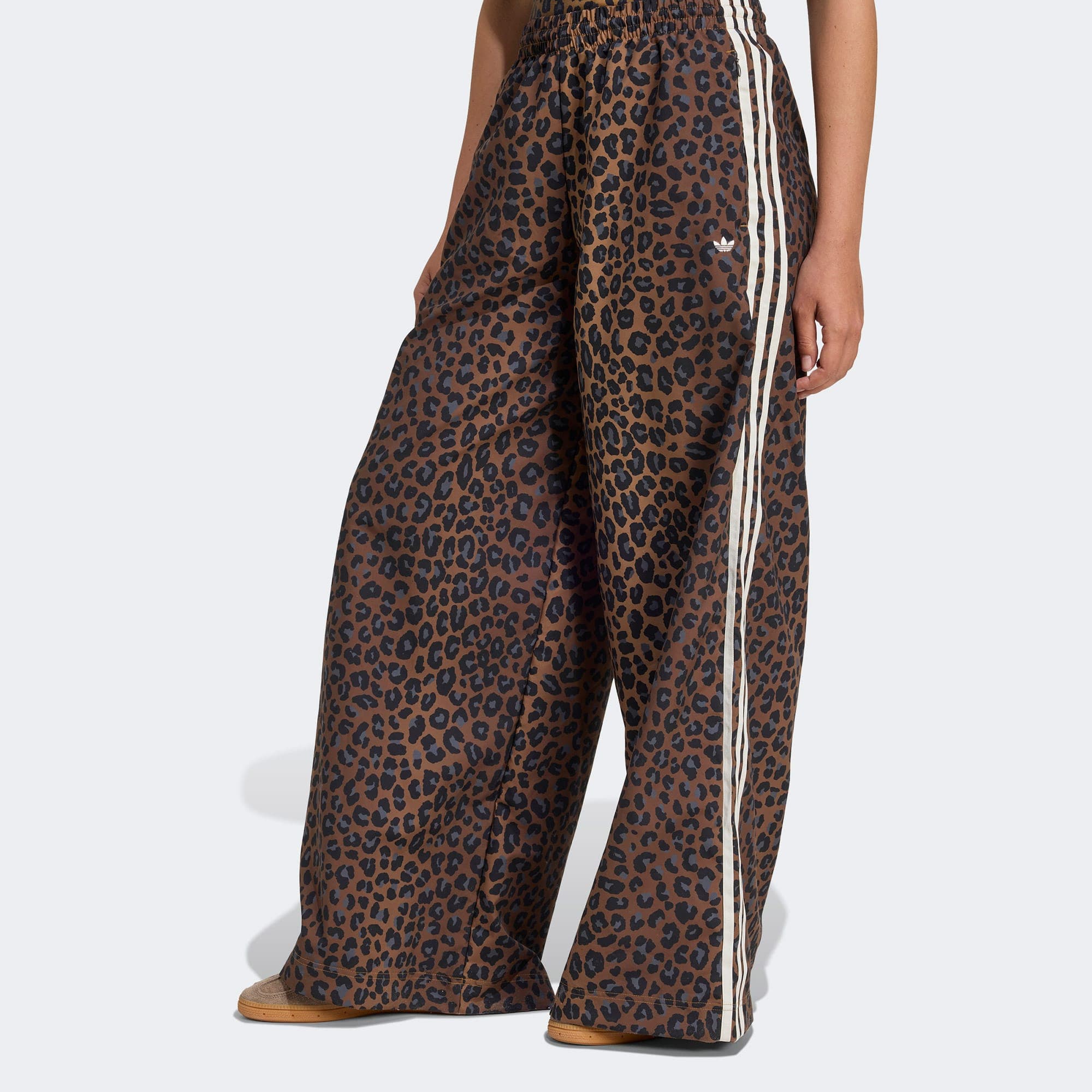 adidas Leopard Firebird Oversized Kadın Kahverengi Pantolon