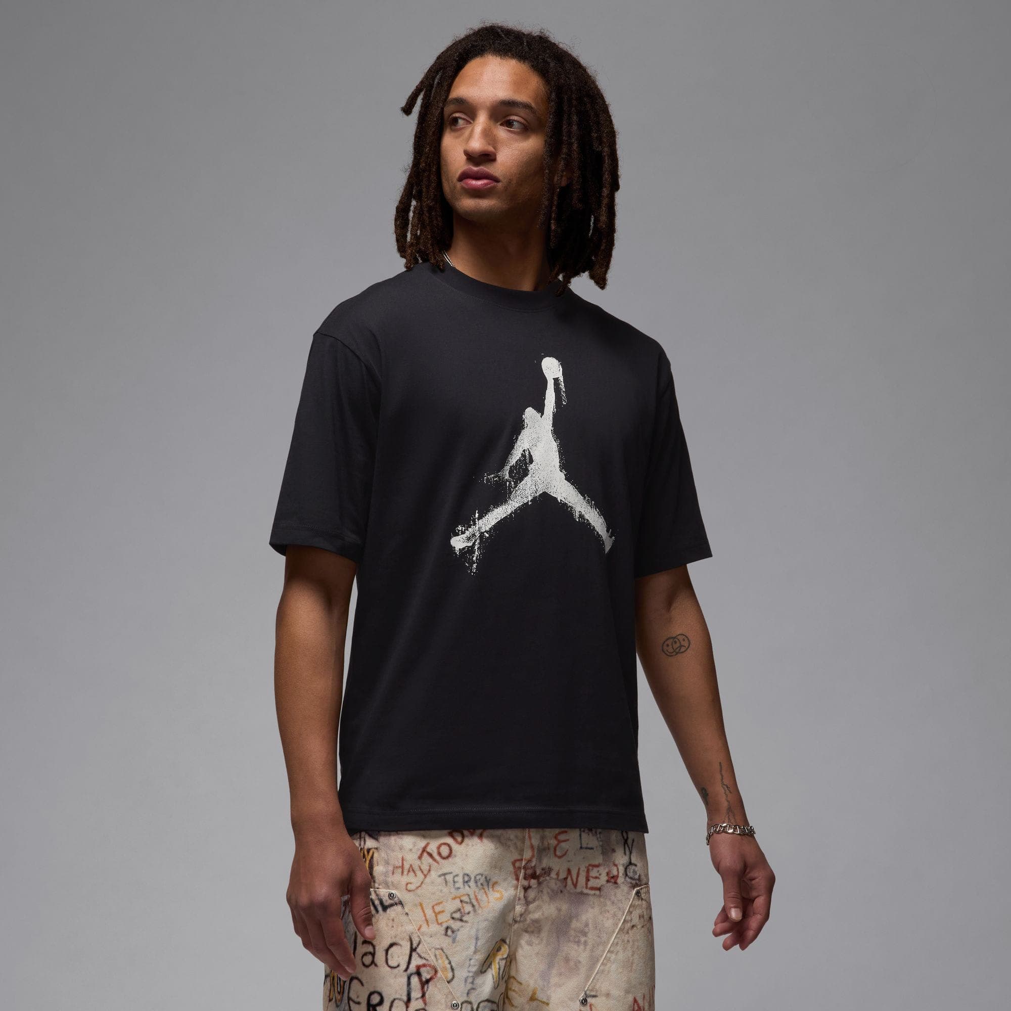 Jordan Brooklyn Fleece Jumpman Erkek Siyah T-Shirt