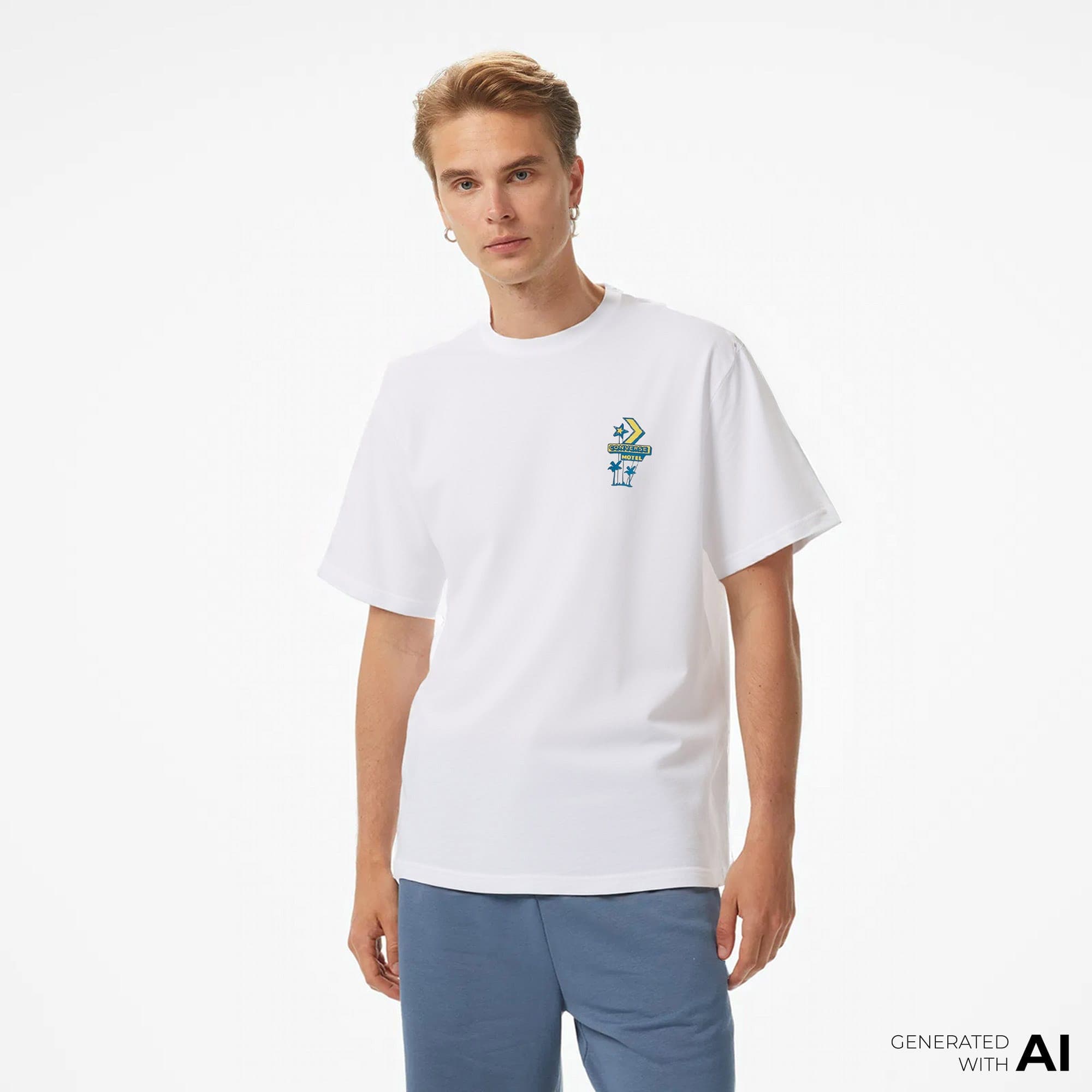 Converse Erkek Beyaz T-Shirt