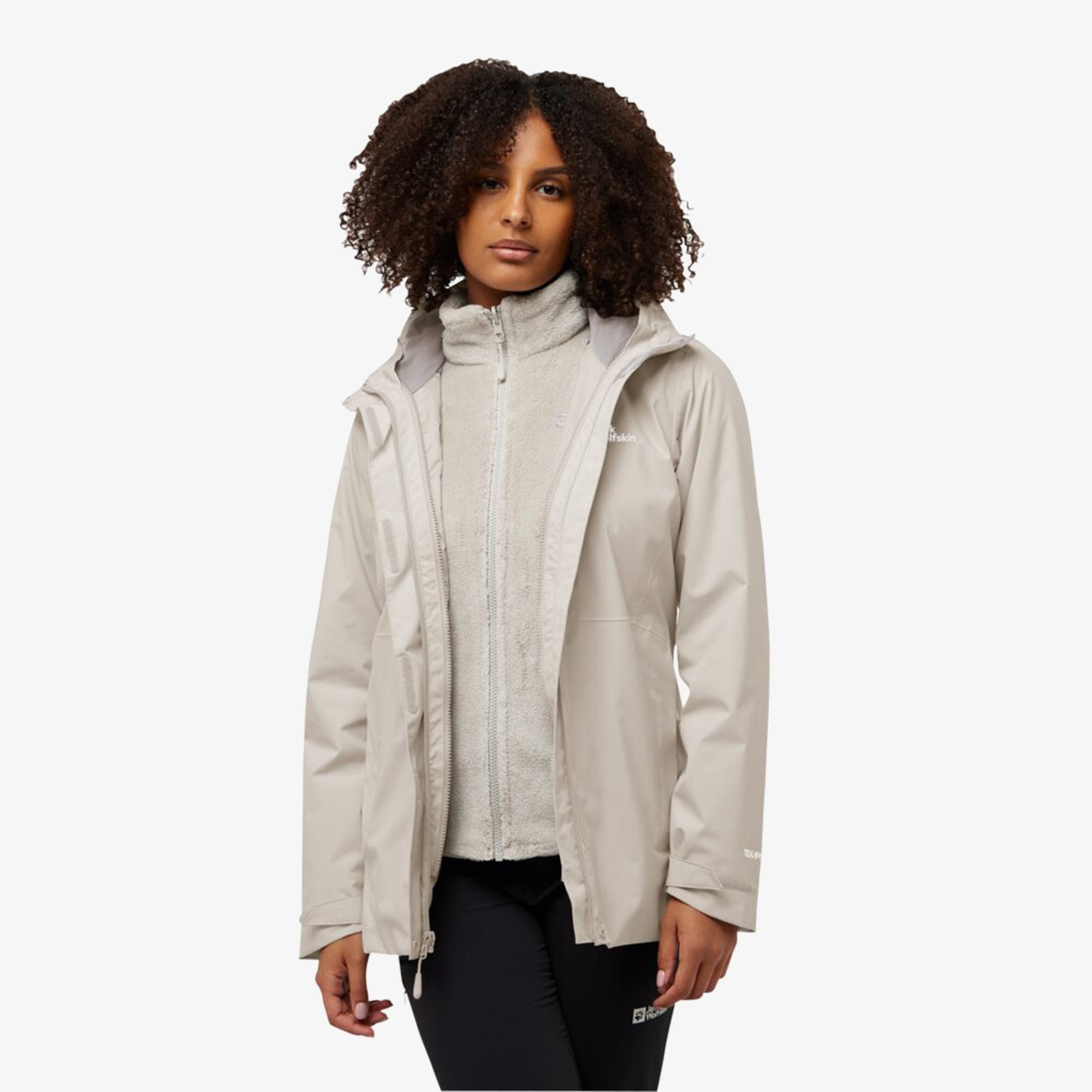 Jack Wolfskin Rotwand 3in2 Kadın Krem Ceket