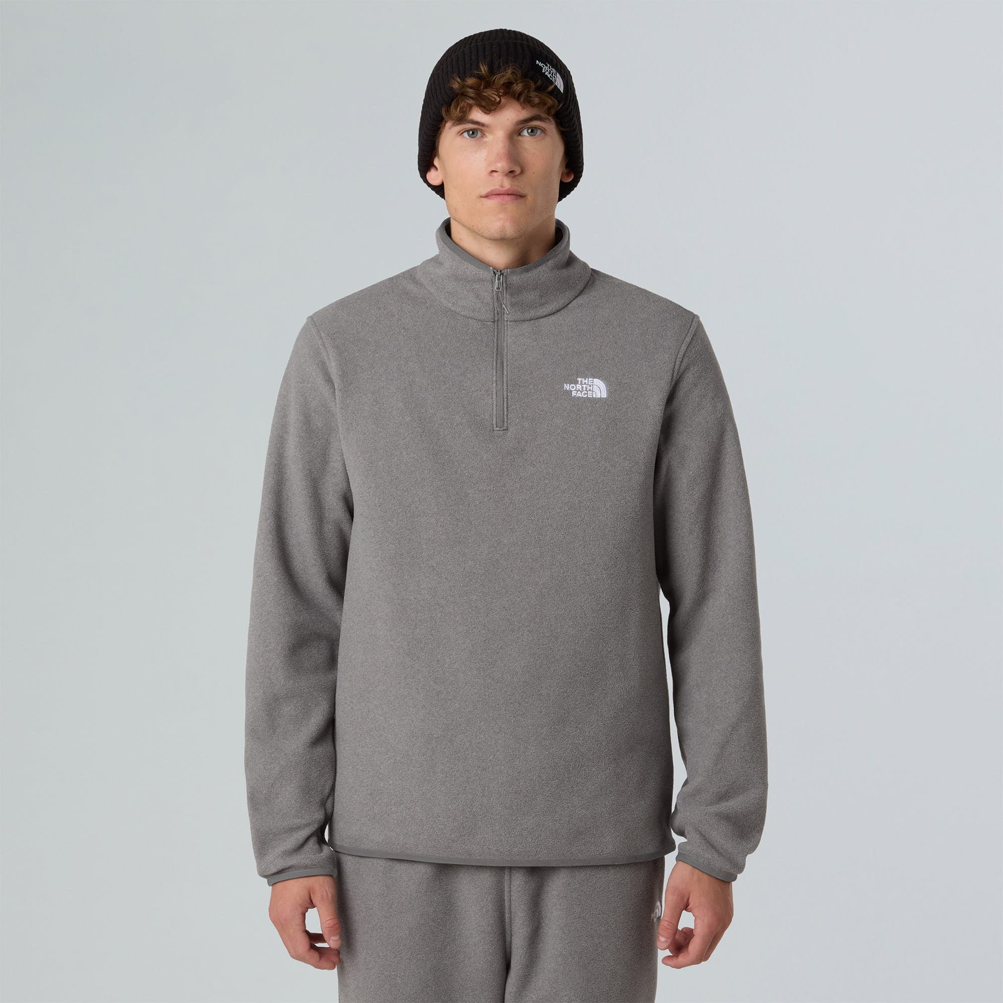 The North Face Glacier Fermuarlı Erkek Gri Polar Ceket