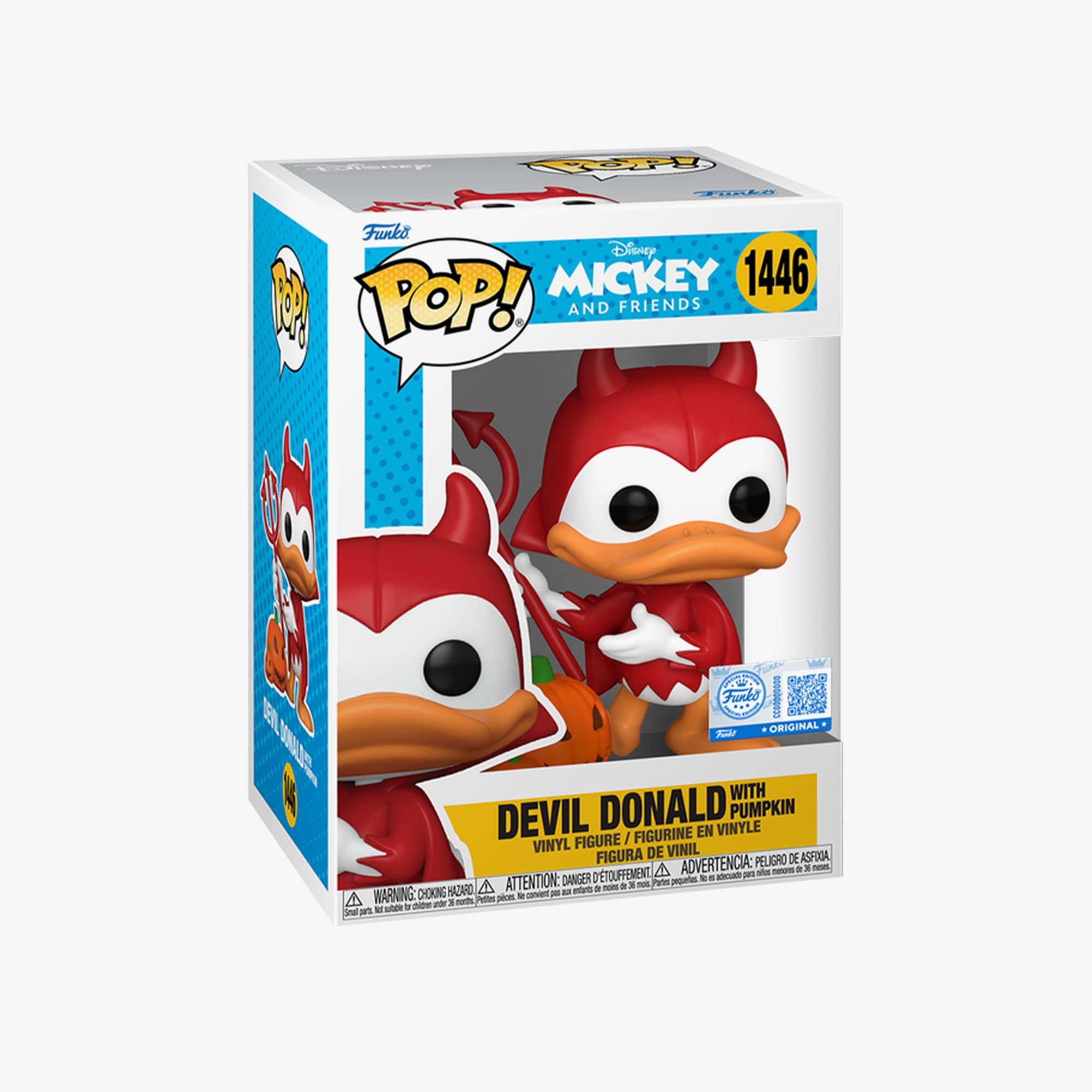 Funko POP Disney: Devil Donald with Pumpkin Special Edition Unisex Renkli Figür
