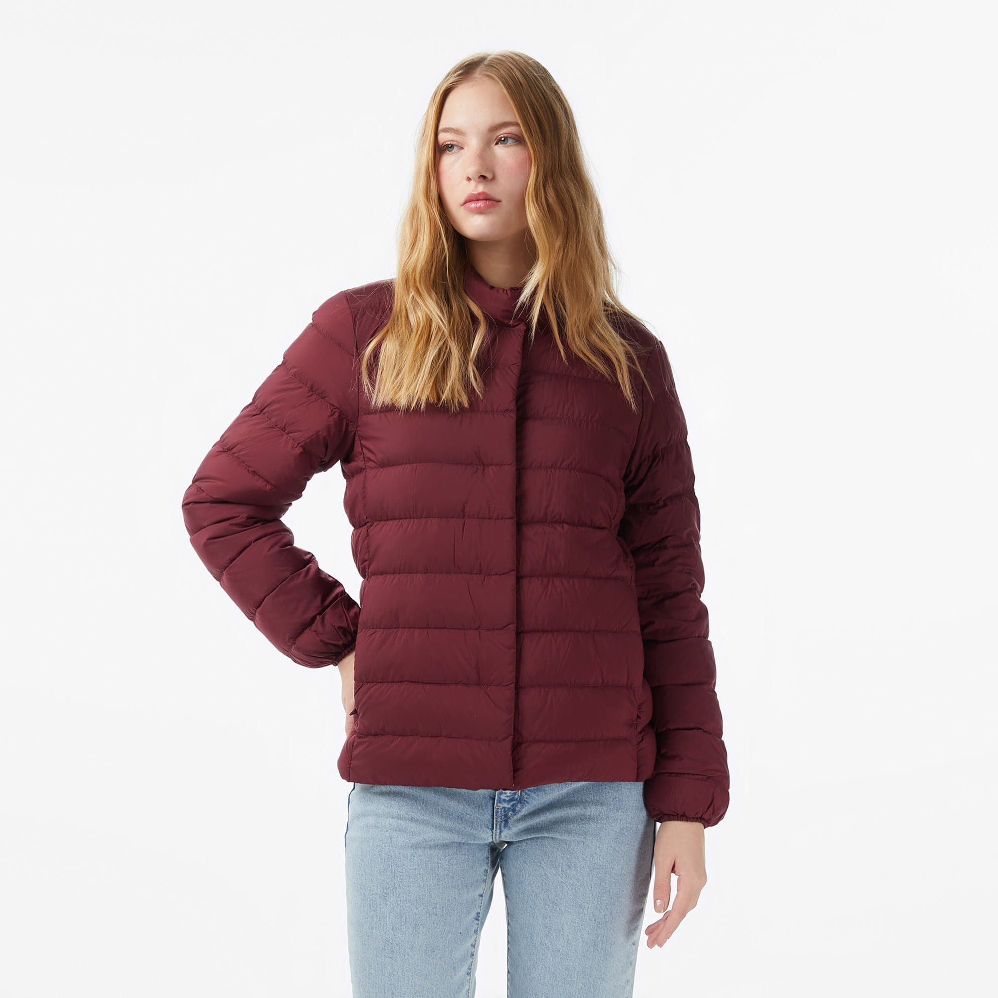 Nautica Kadın Bordo Regular Fit Mont