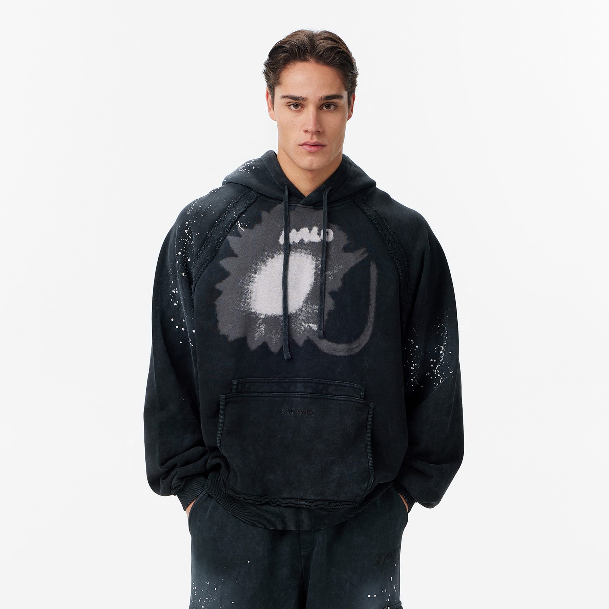 Les Benjamins Regular Fit Erkek Siyah Sweatshirt
