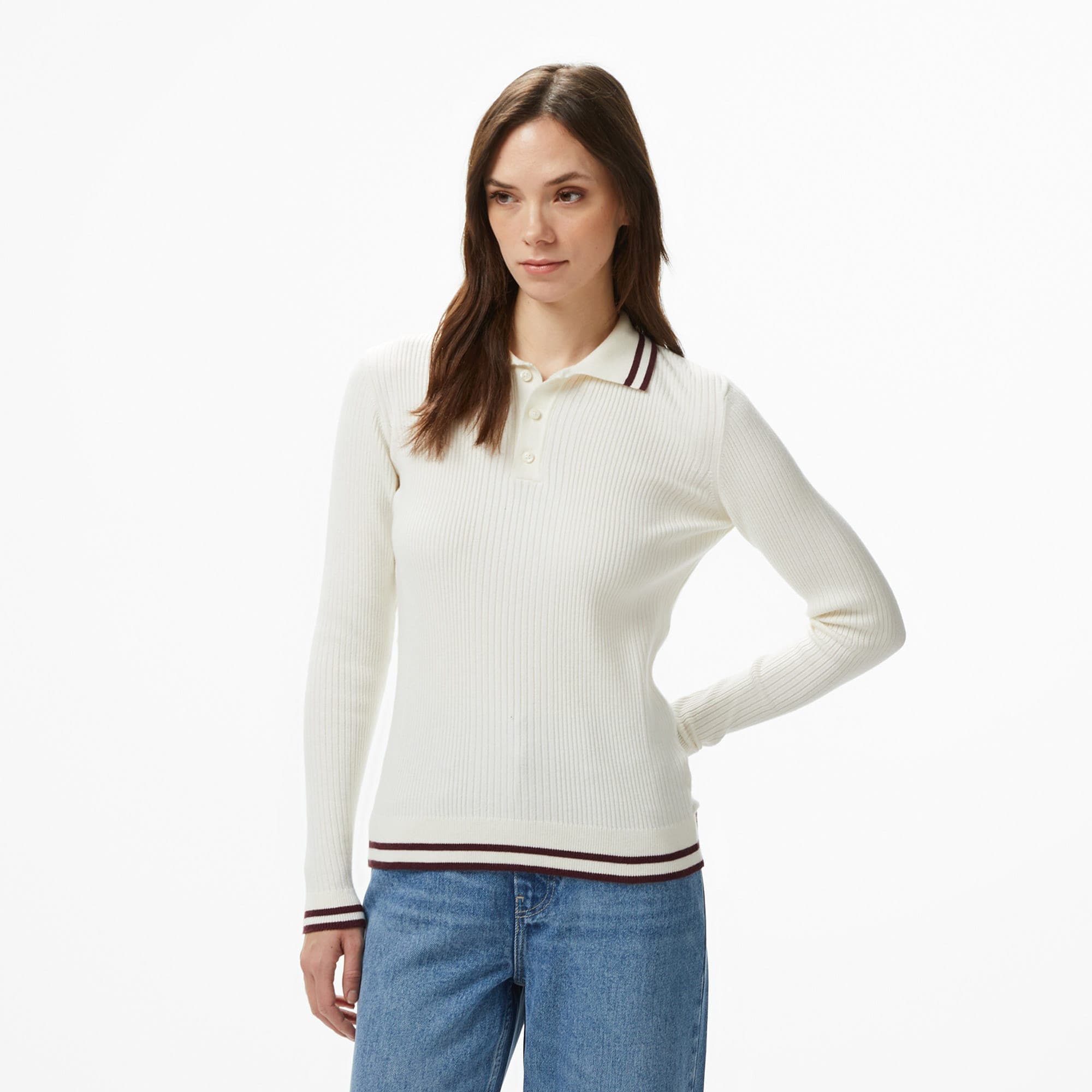 Nautica Kadın Kahverengi Regular Fit Kazak