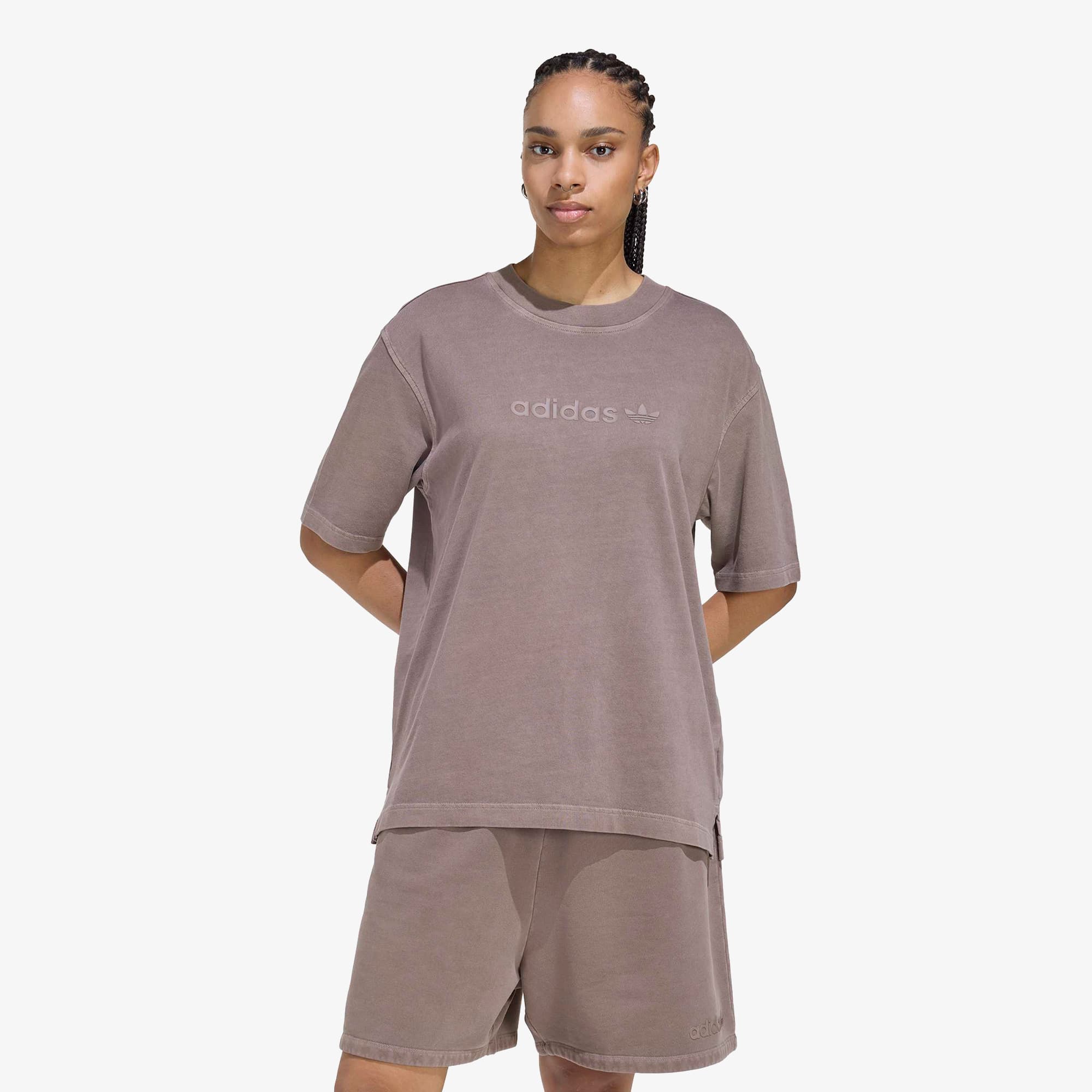 adidas Essential Kadın Kahverengi T-Shirt