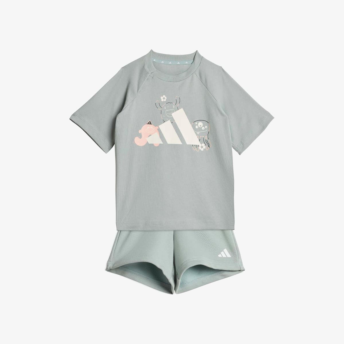 adidas Tironoster Set Çocuk Yeşil Şort Takımı