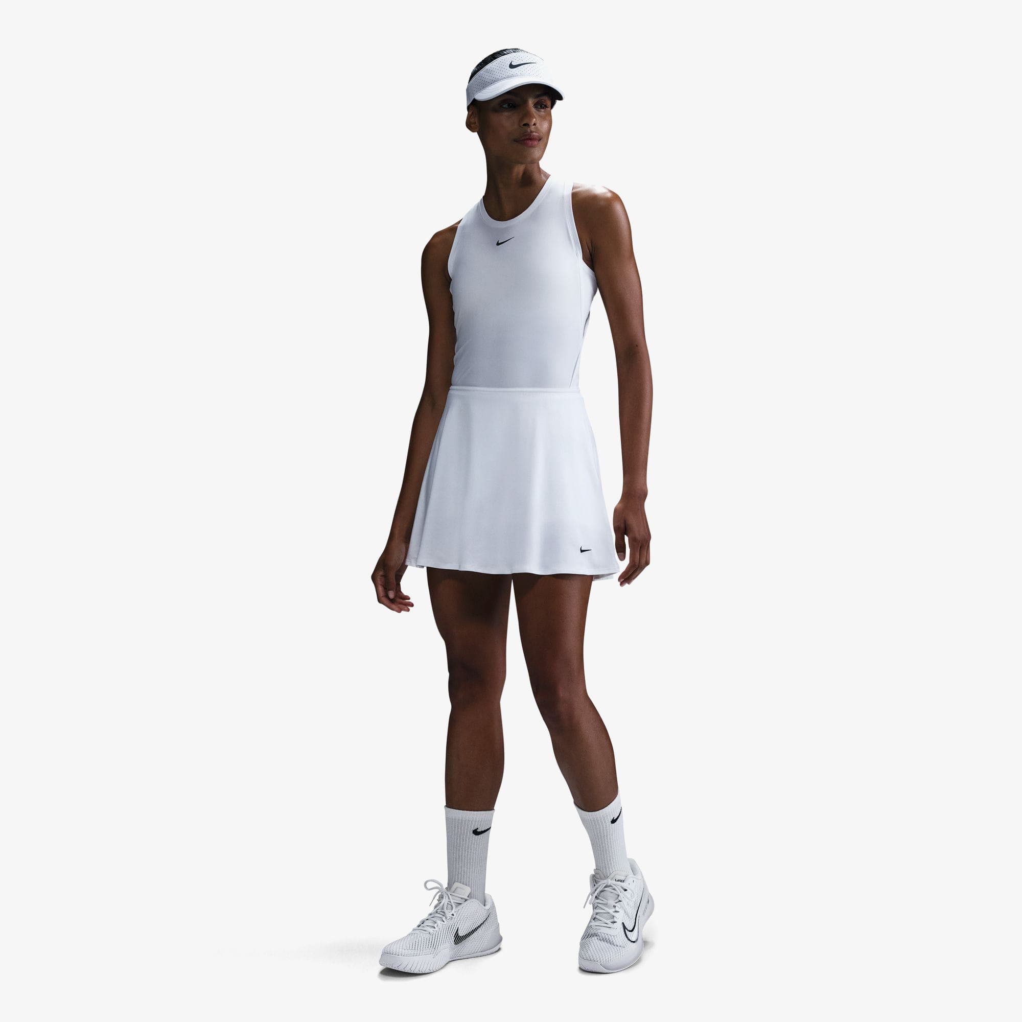 Nike Victory Dri-Fit Fırfırlı Kadın Beyaz Etek