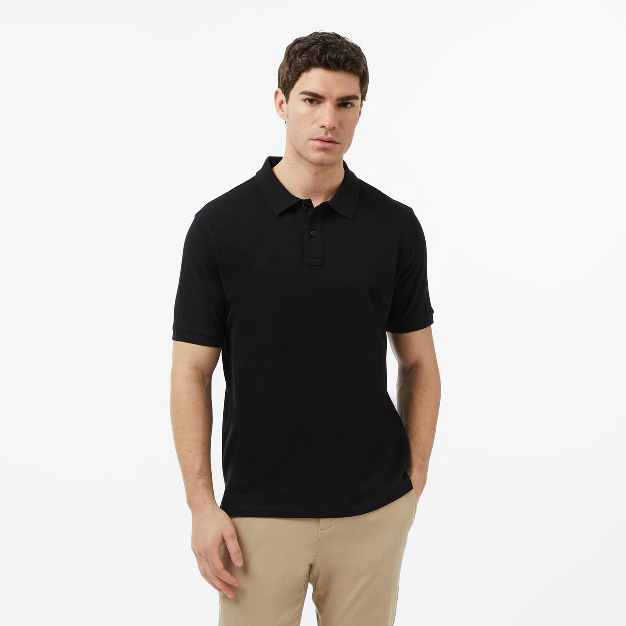 Nautica Erkek Siyah Regular Fit Polo Yaka T-Shirt