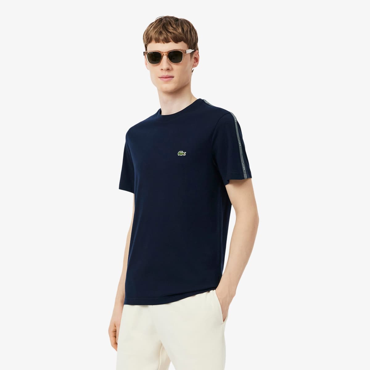 Lacoste Erkek Regular Fit Bisiklet Yaka Lacivert T-Shirt
