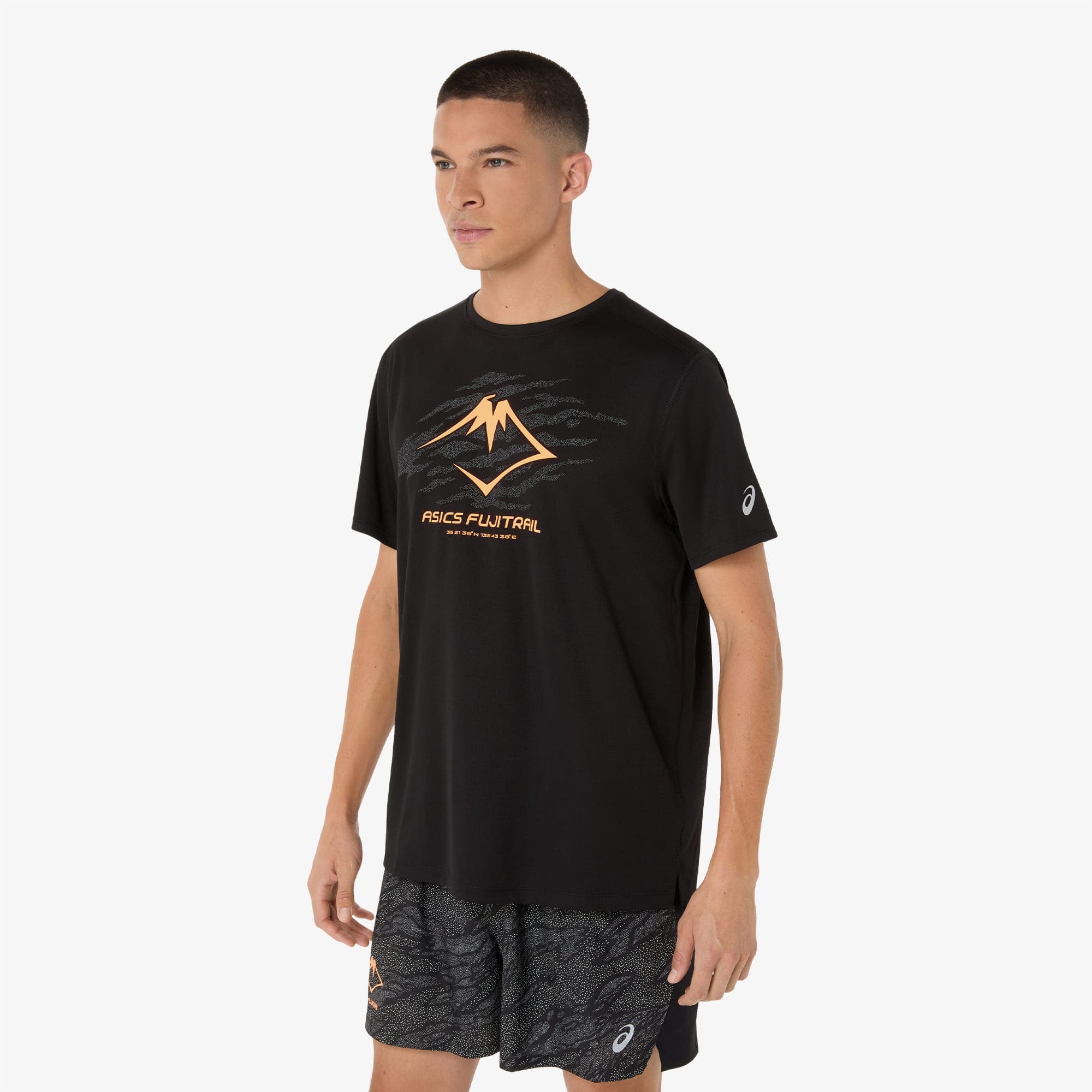 Asics Fujitrail Logo Ss Top Erkek Siyah T-Shirt