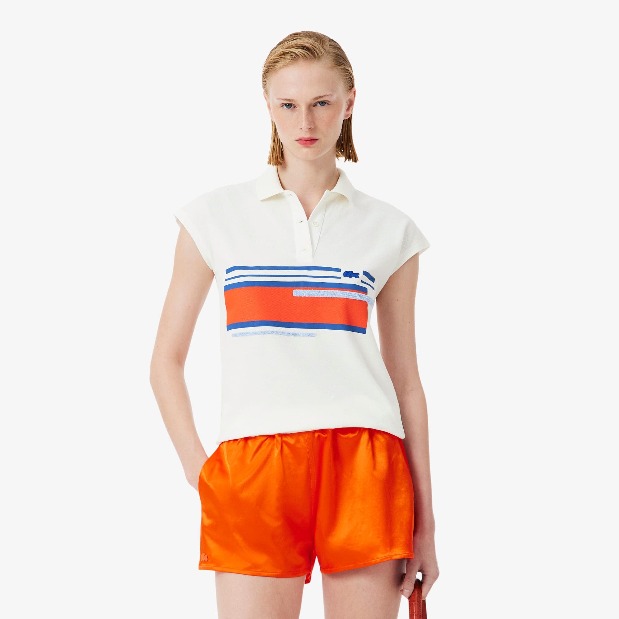 Lacoste Regular Fit Kadın Beyaz Polo