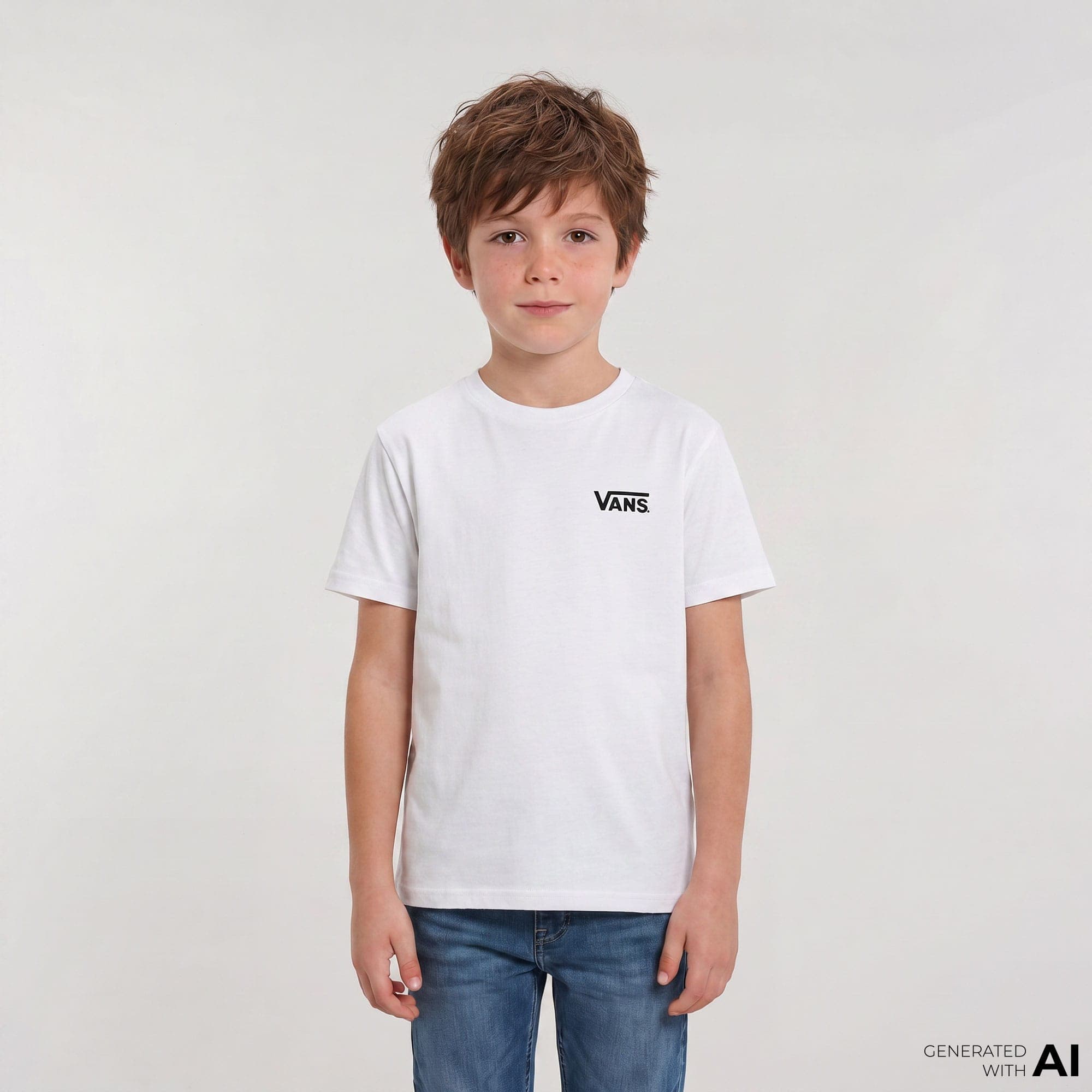 Vans By Blocked Box Ss Çocuk Beyaz T-Shirt