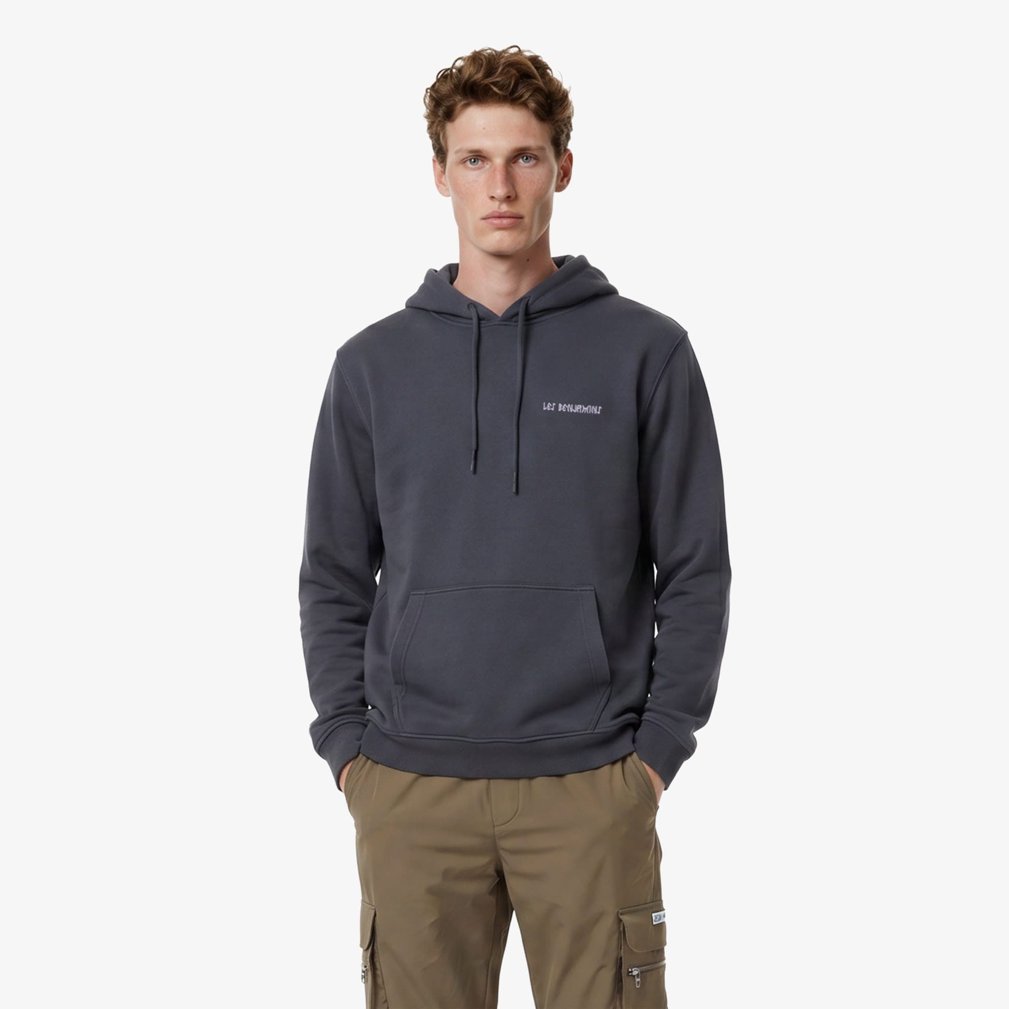 Les Benjamins Relaxed Fit Siyah Renkli Erkek Kapüşonlu Sweatshirt