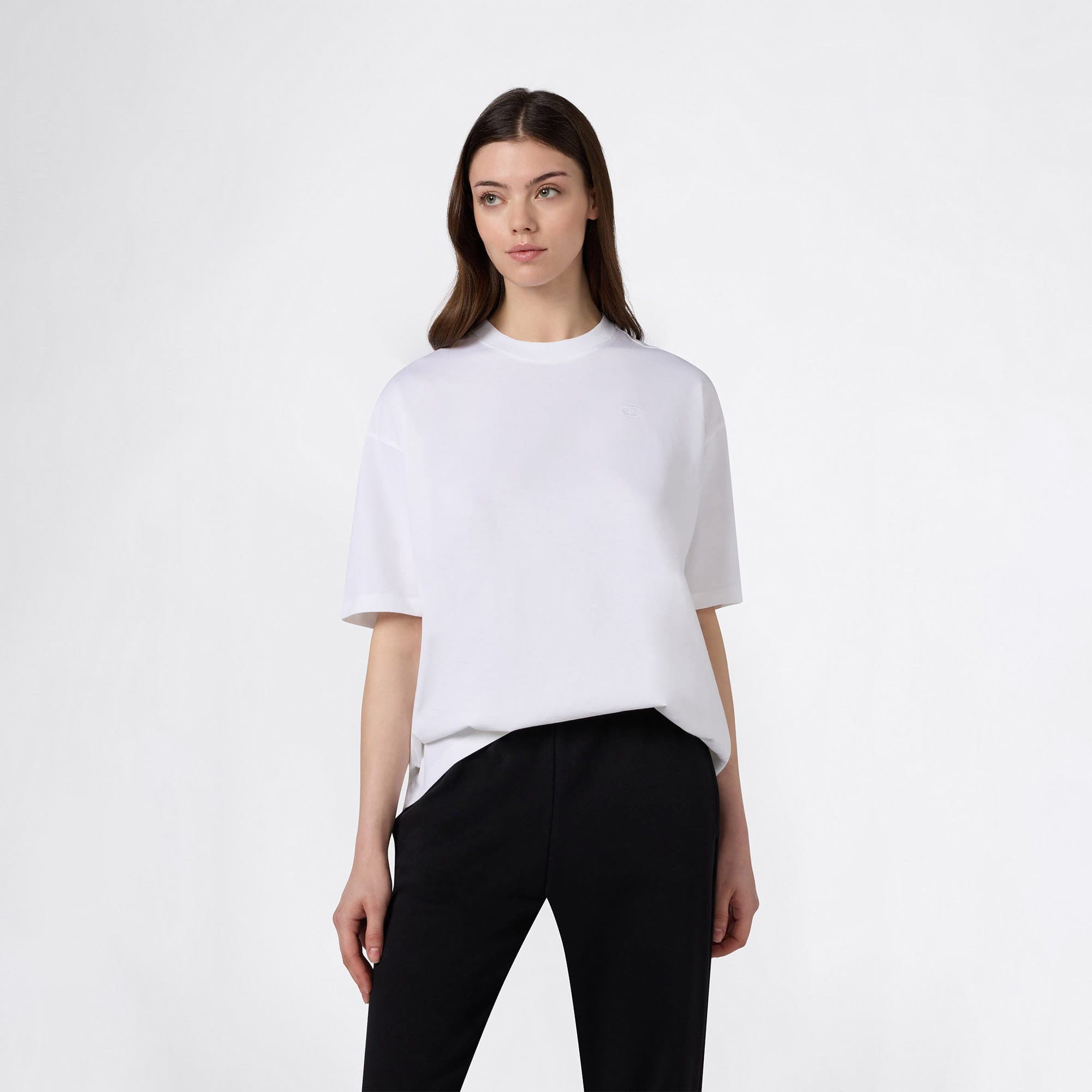 Champion SS Regular Fit Kadın Beyaz T-Shirt