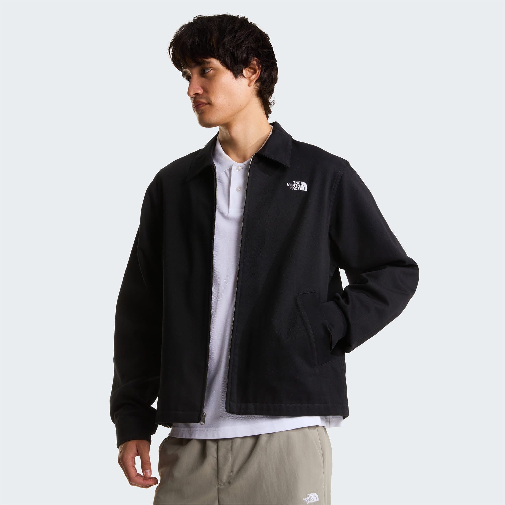 The North Face Twill Collared Erkek Siyah Ceket
