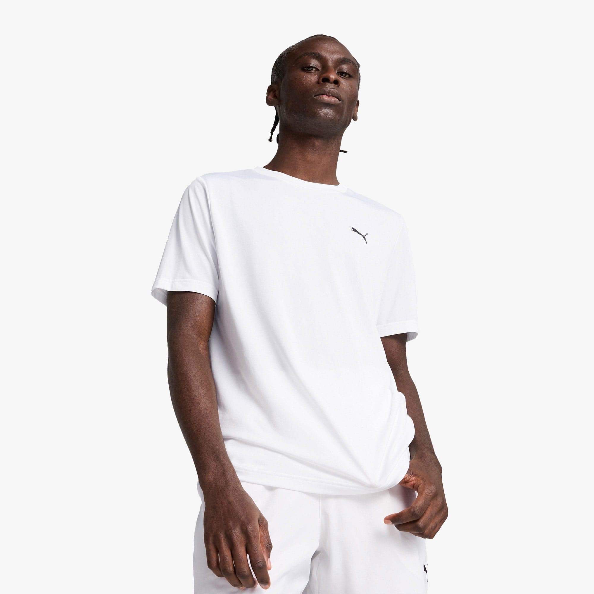 Puma Ess Small Logo Poly Erkek Beyaz T-Shirt