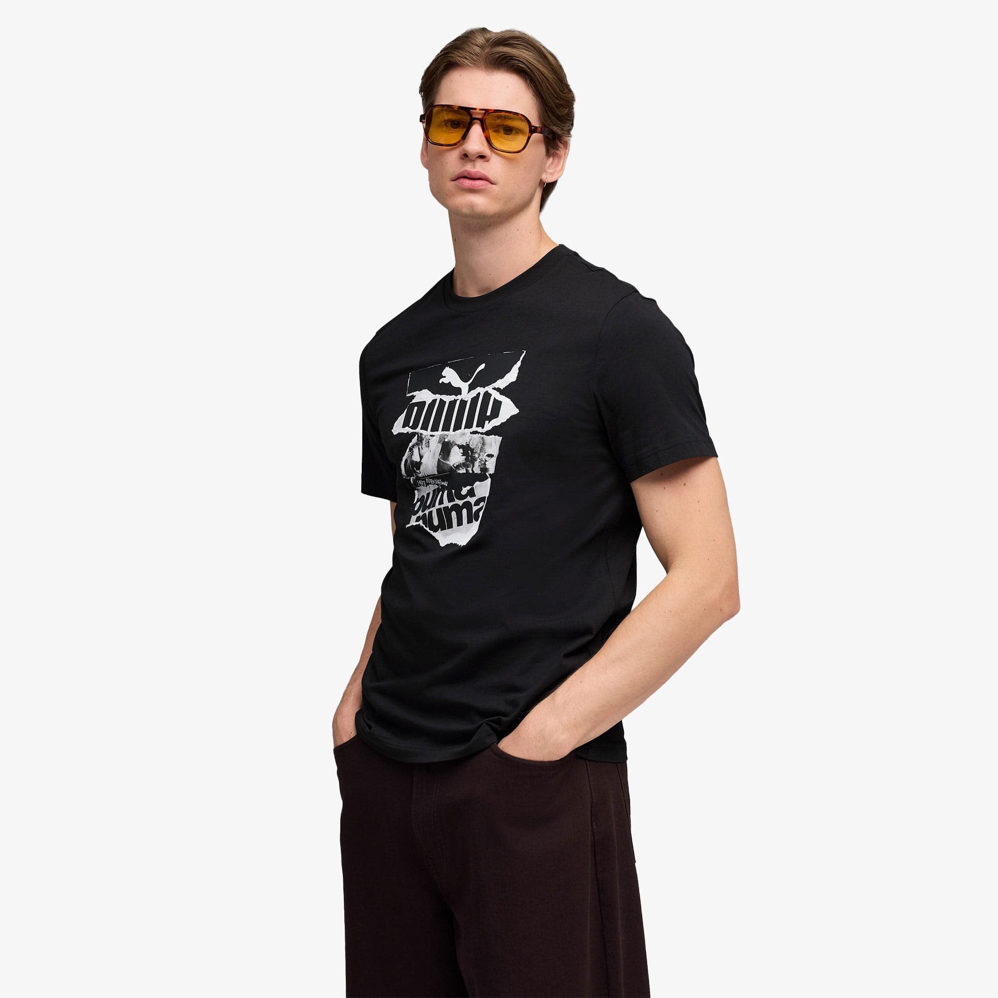 Puma Graphic Erkek Siyah T-Shirt