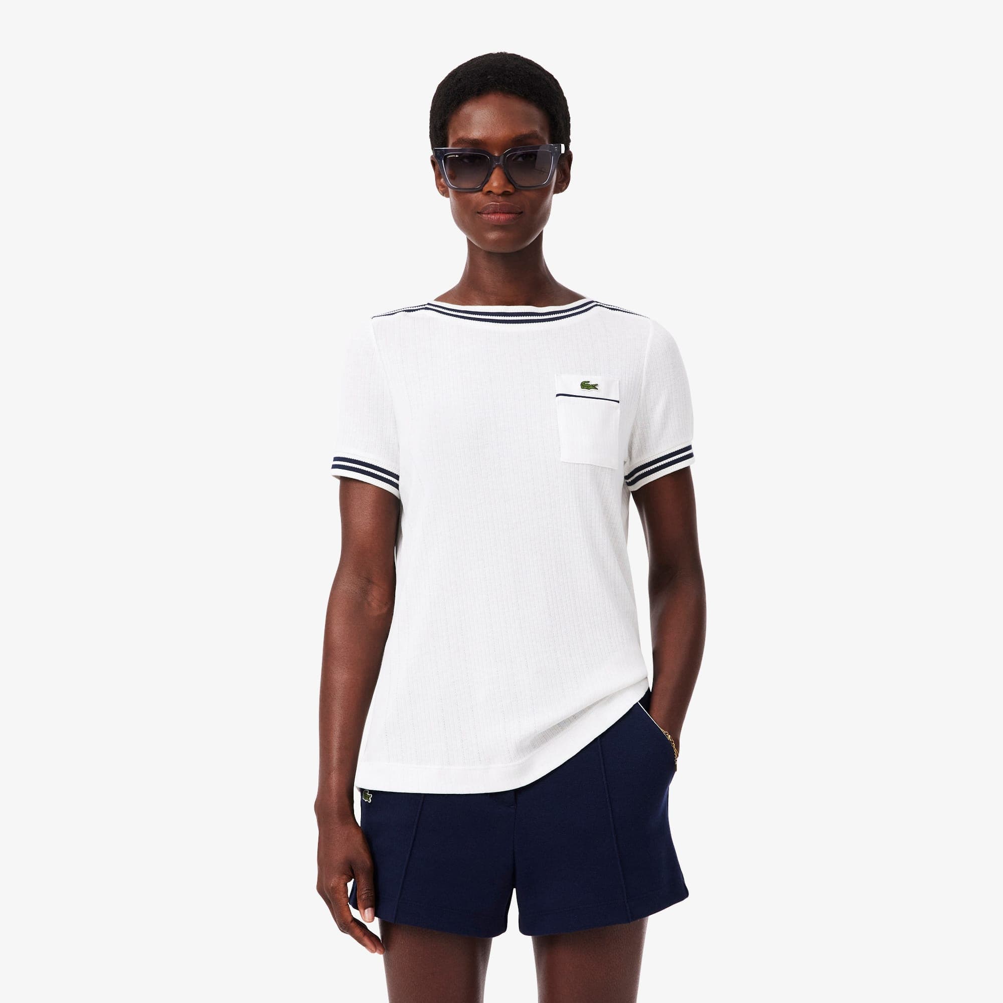 Lacoste Regular Fit Kadın Beyaz T-Shirt