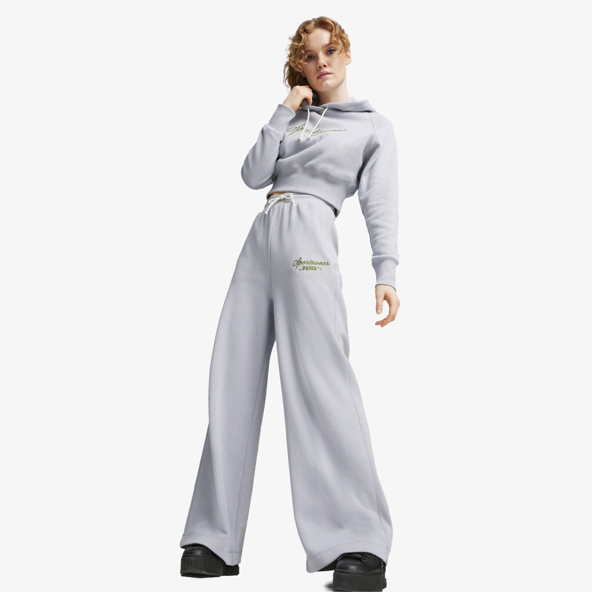 Puma Classics+ Relaxed Kadın Gri Eşofman Altı