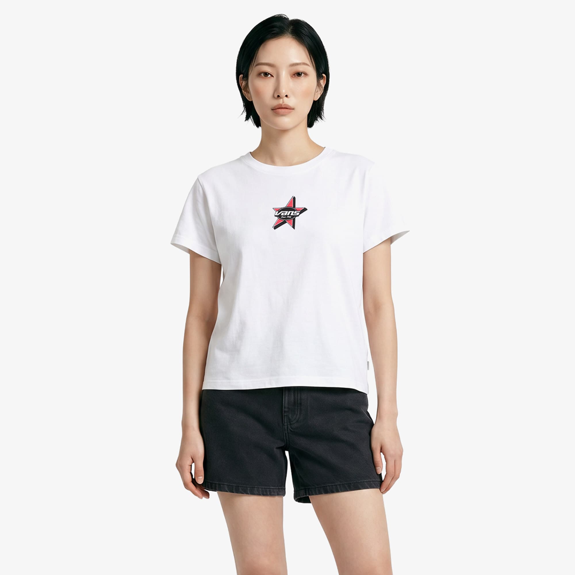 Vans Starmarked Kadın Beyaz T-Shirt