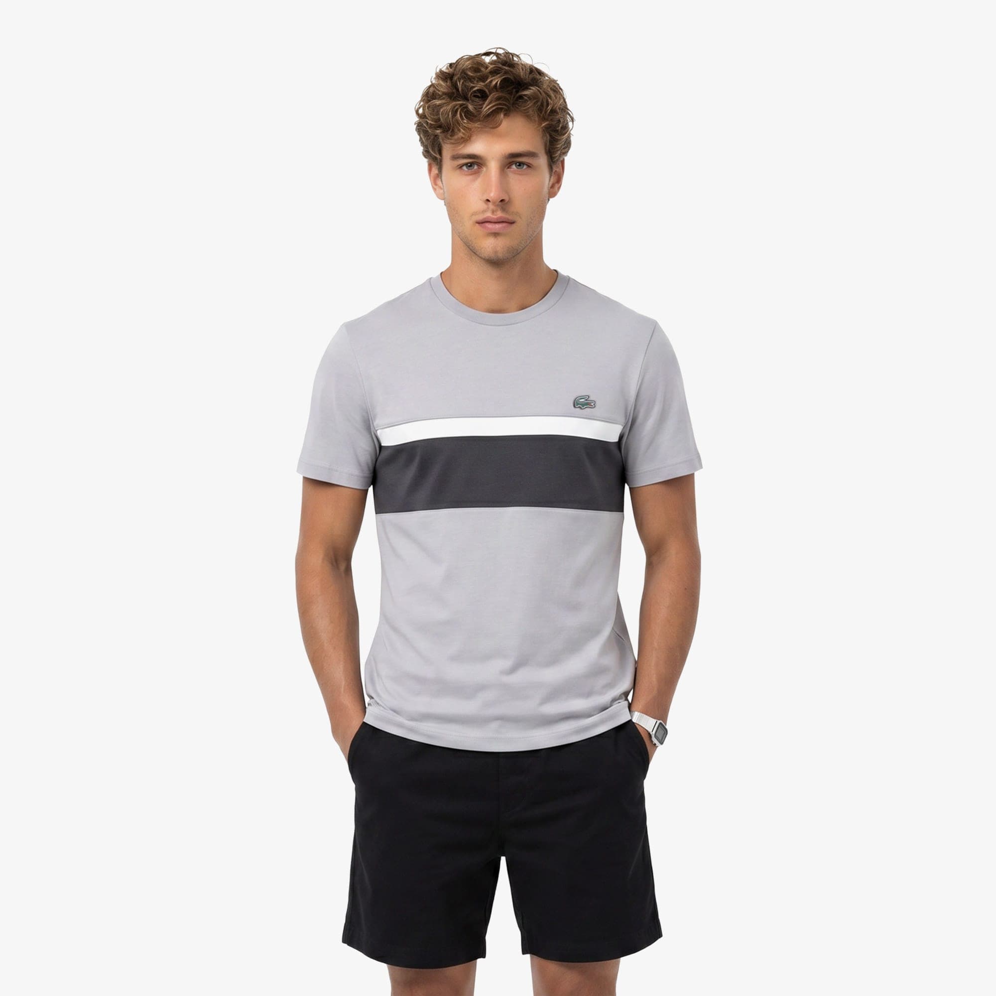 Lacoste Regular Fit Erkek Gri T-Shirt