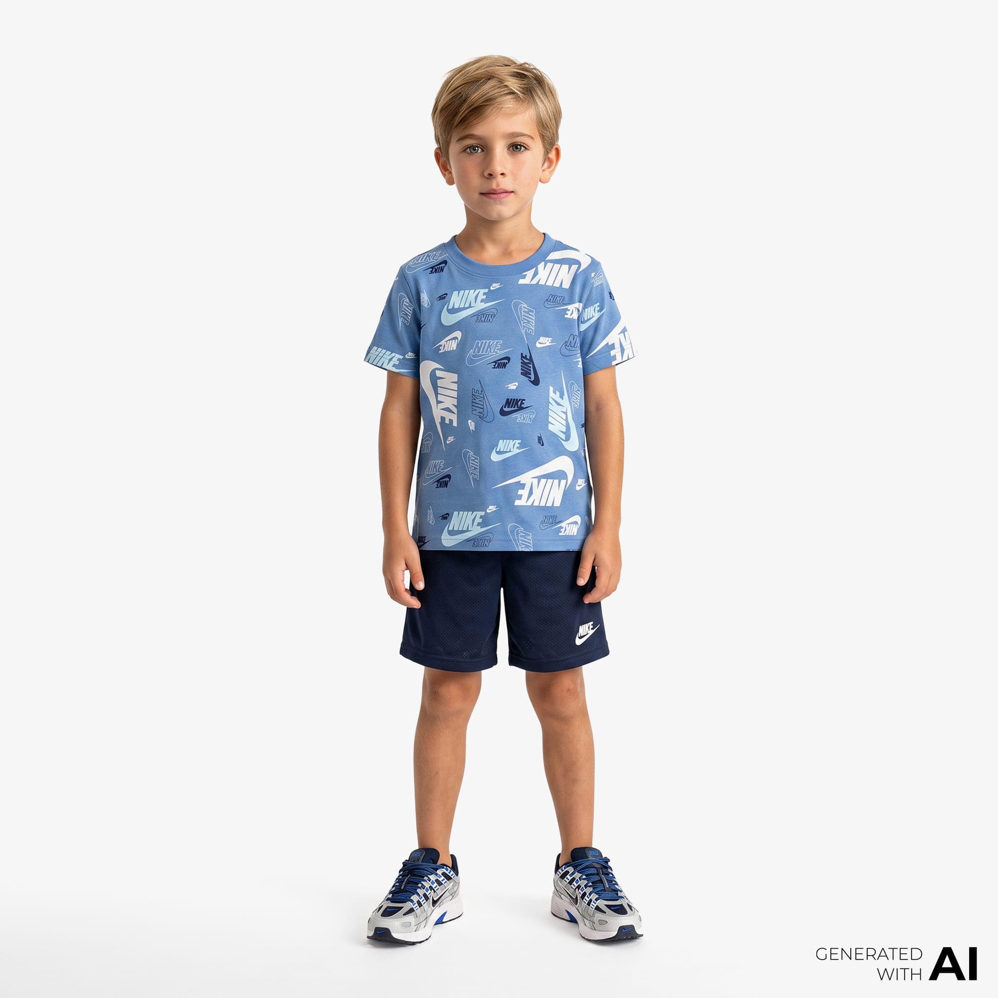 Nike Sportswear Çocuk Mavi Şort Takım