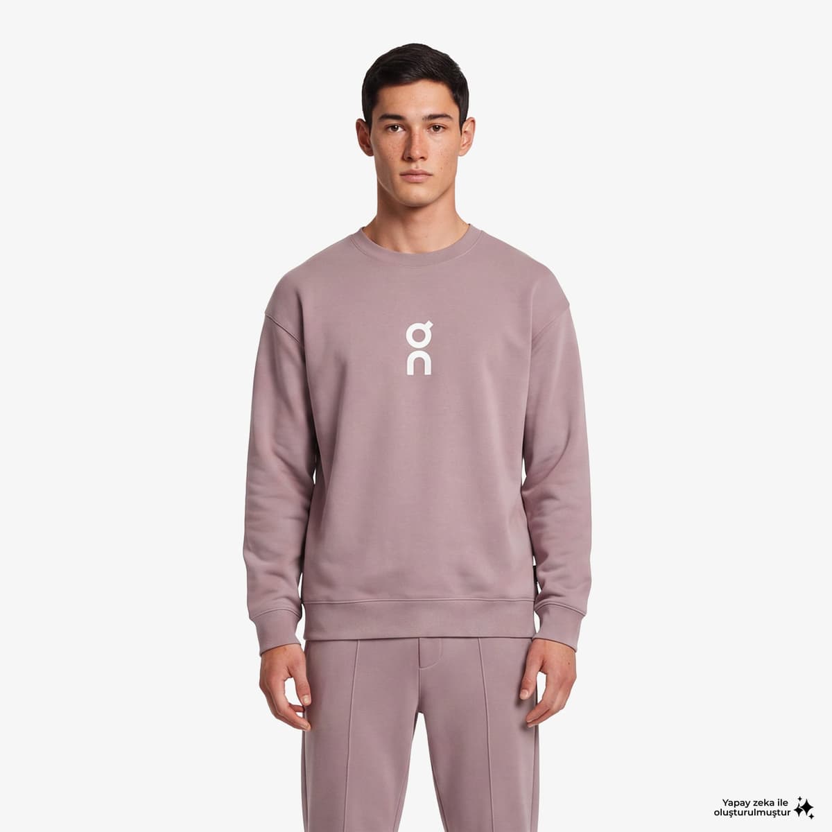 On Club Crew Erkek Mor Sweatshirt