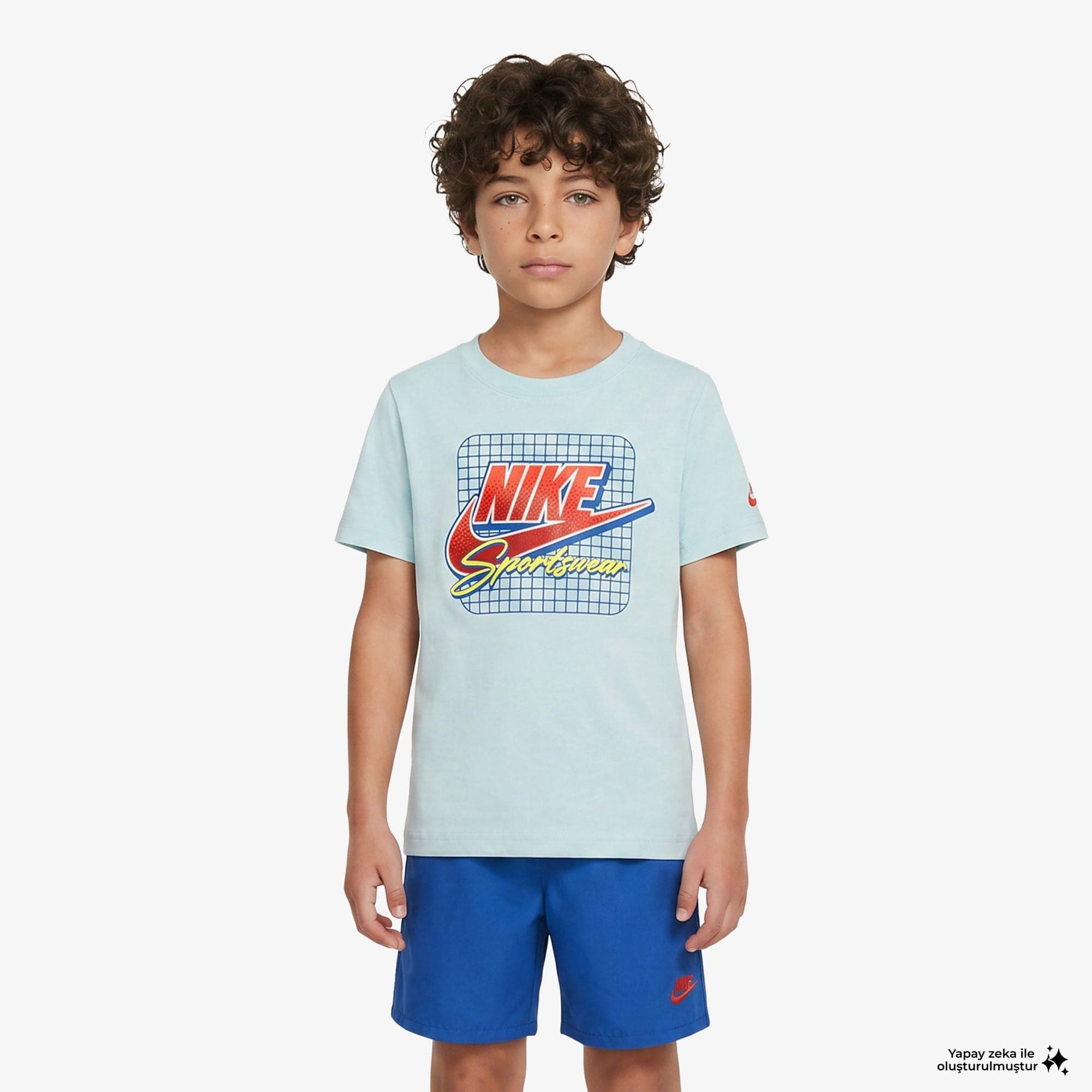 Nike Sportswear Çocuk Mavi Şort Takım