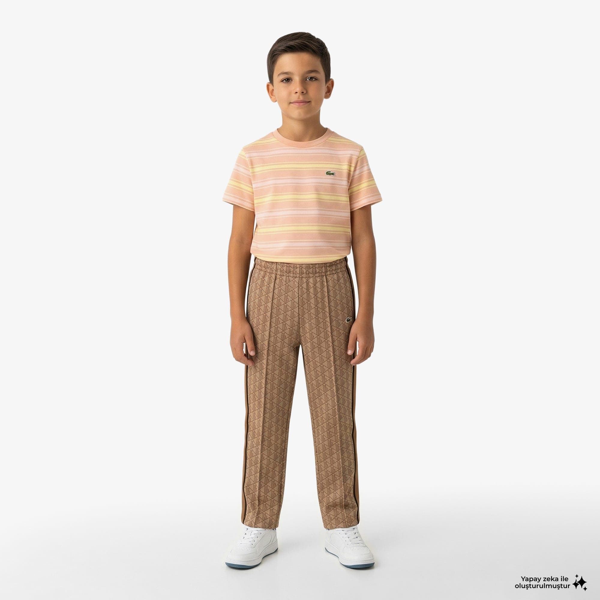 Lacoste Paris Erkek Regular Fit Monogram Açık Kahverengi Eşofman Altı