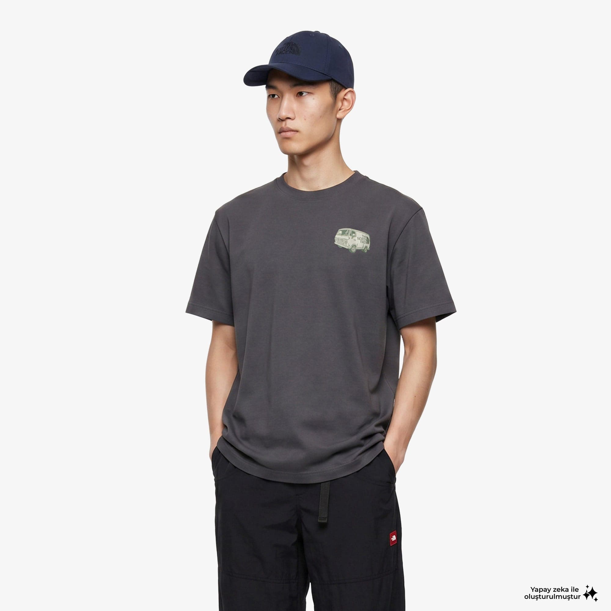 The North Face Van Life Relaxed Erkek Gri T-Shirt