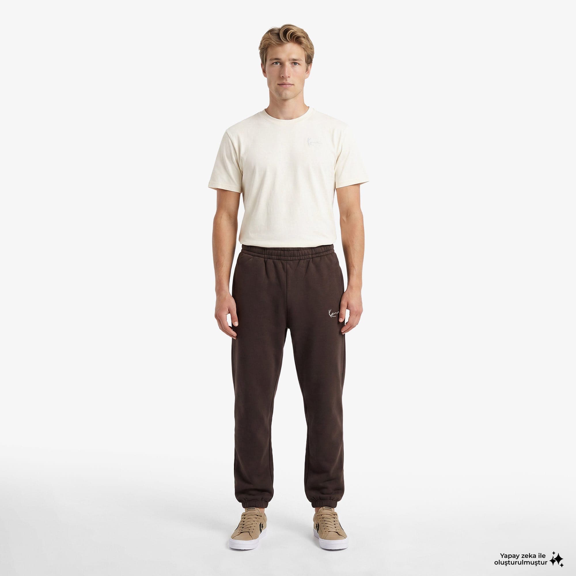 Karl Kani Small Signature Essential Baggy Erkek Kahverengi Pantolon