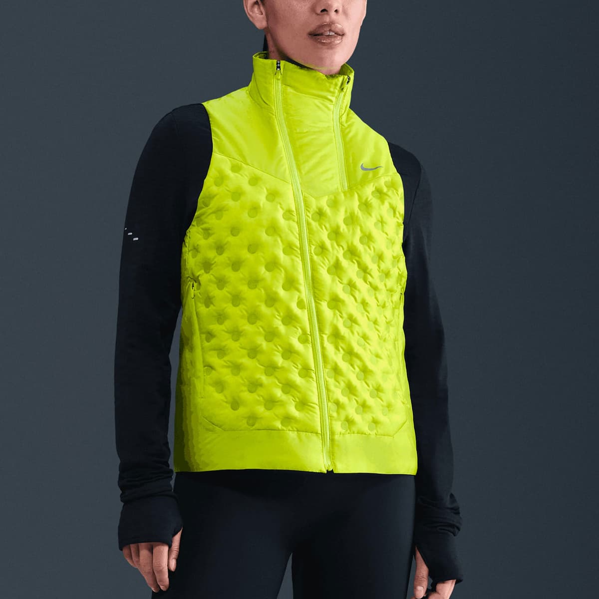 Nike Therma-FIT ADV Repel AeroLoft Kadın Sarı Koşu Yelek