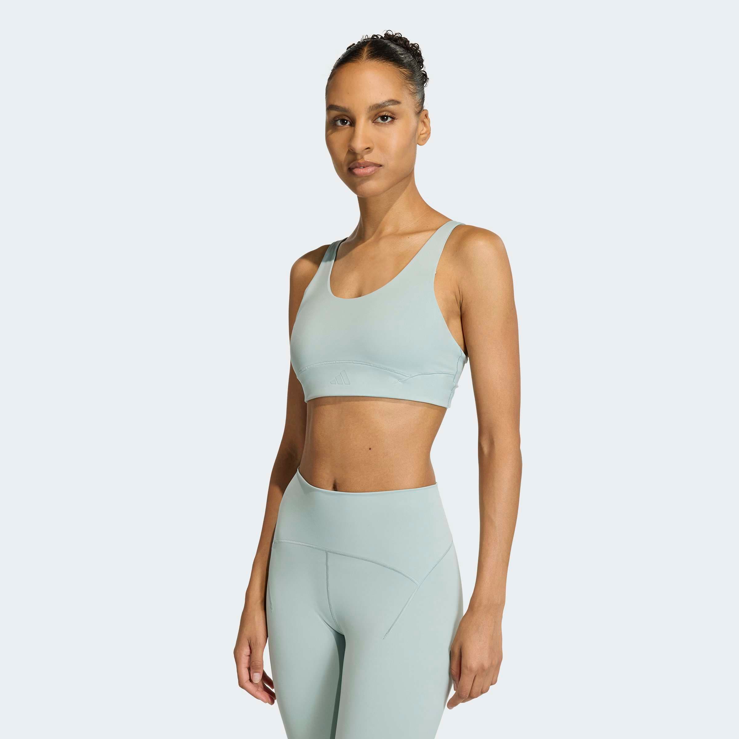 adidas All Me Luxe Medium Support Kadın Yeşil Antrenman Bra